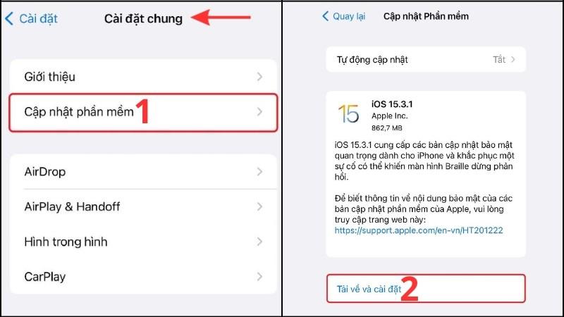 C&agrave;i phi&ecirc;n bản iOS mới nhất cho iPhone