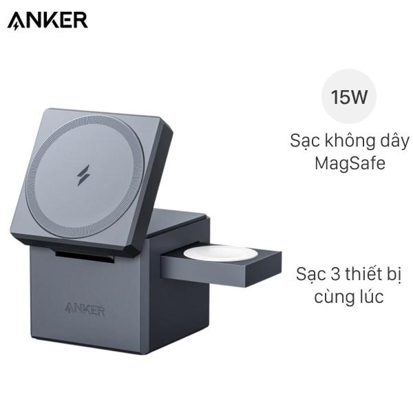 Đế sạc Anker hỗ trợ sạc điện thoại với c&ocirc;ng suất tối đa l&agrave; 15W