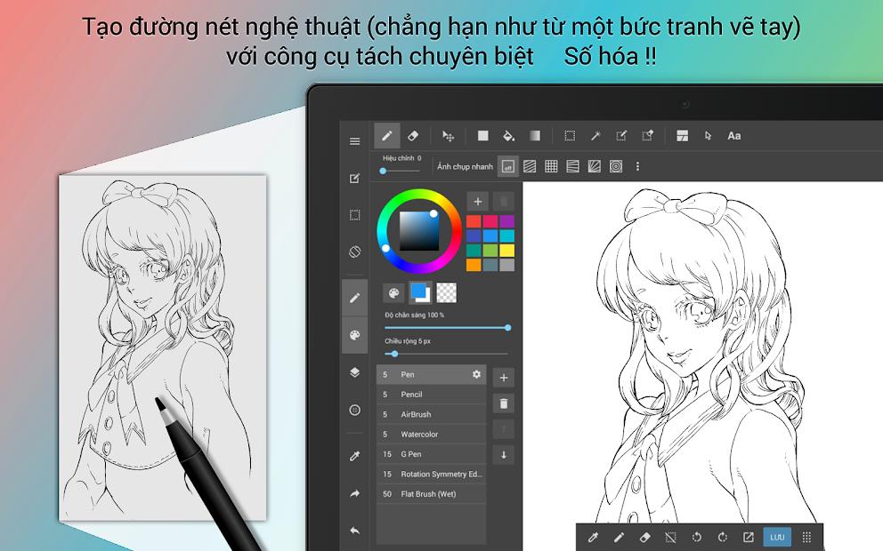 MediBang Paint - Tạo layout cho bức tranh