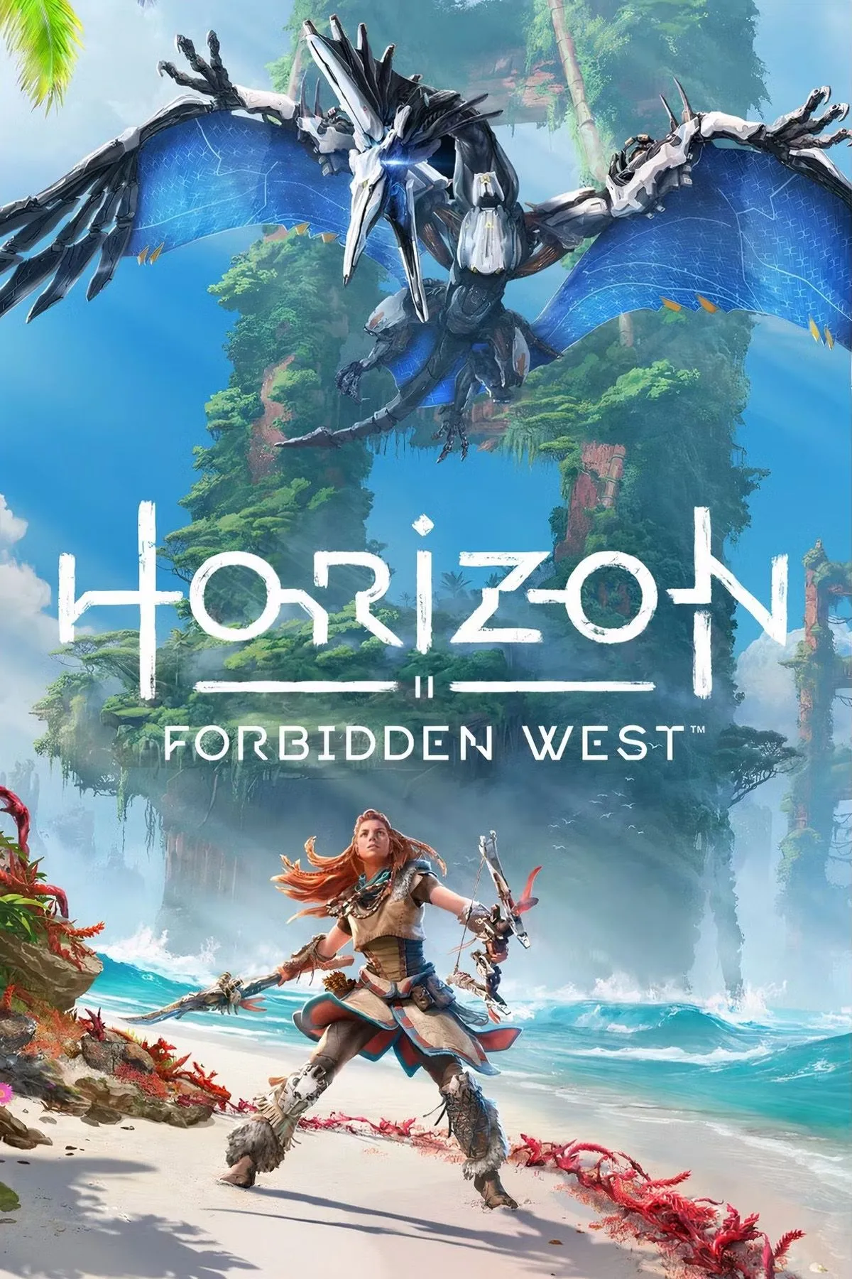 Ảnh bìa chính thức của game Horizon Forbidden West với nhân vật Aloy