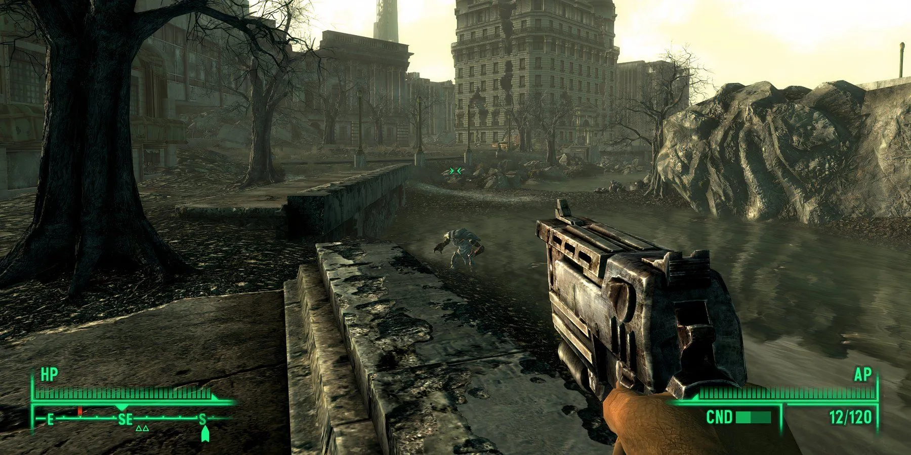 Ảnh chụp màn hình combat súng ống trong Fallout 3 - khía cạnh cần cải thiện theo cựu designer Bethesda