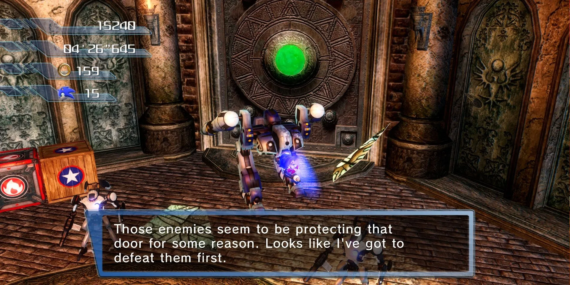 Ảnh chụp màn hình Sonic Project 06 với Sonic chiến đấu trong Combat Room