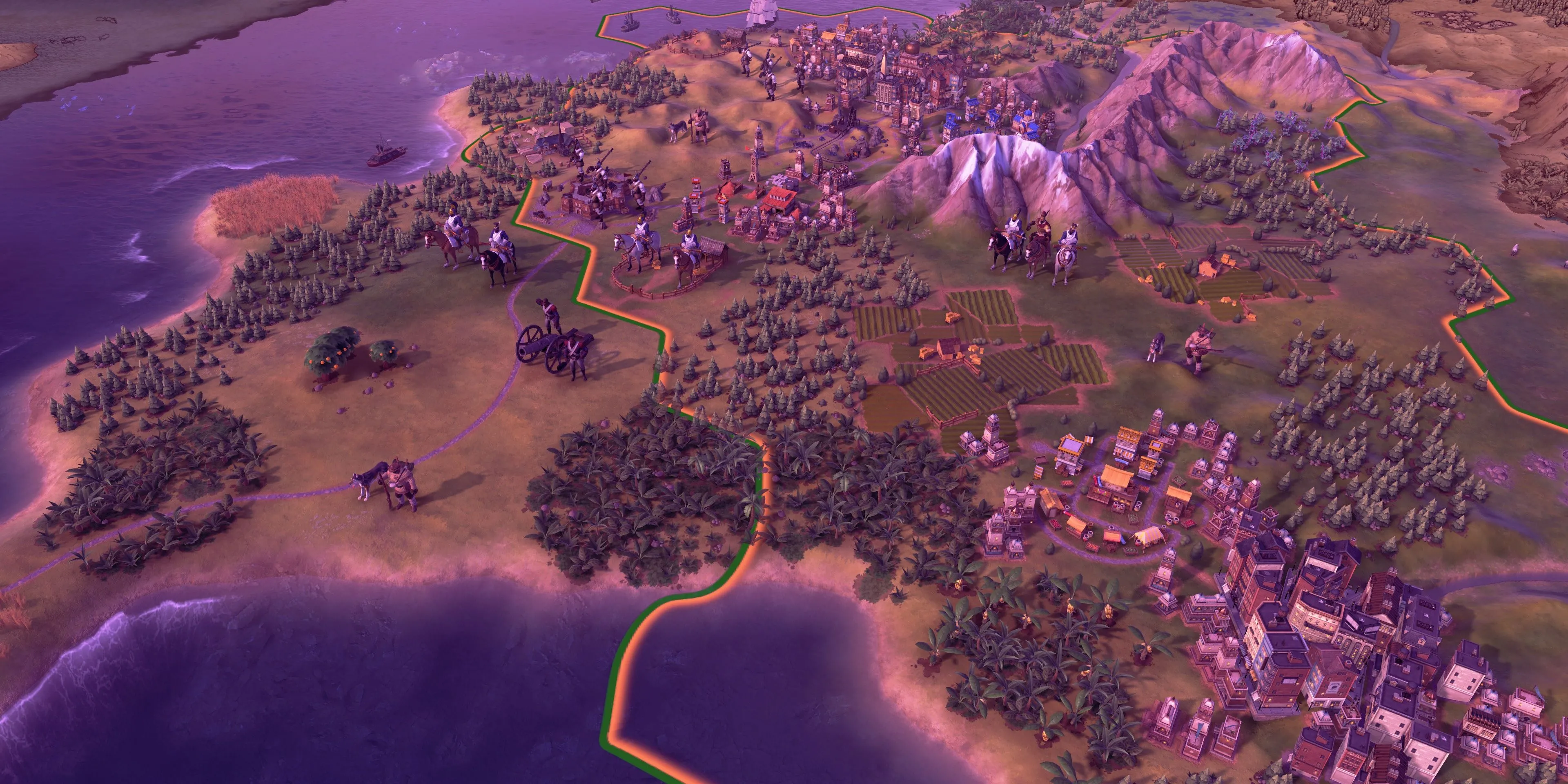 Bản đồ thế giới được thu nhỏ trong Civilization VI