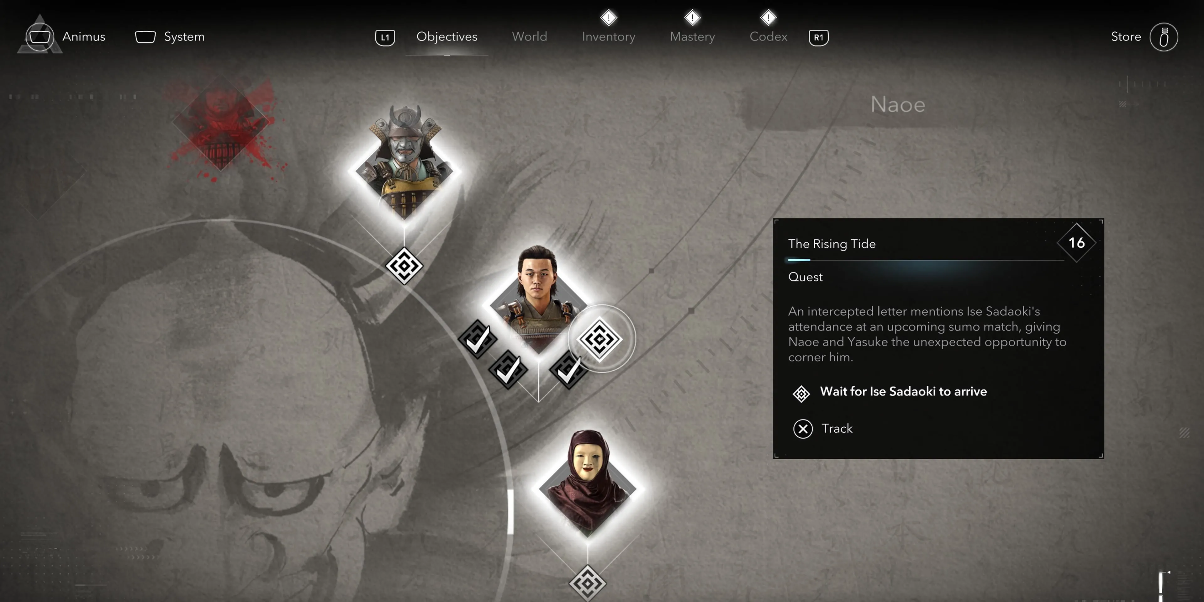 Bắt đầu nhiệm vụ The Rising Tide trong Assassin's Creed Shadows