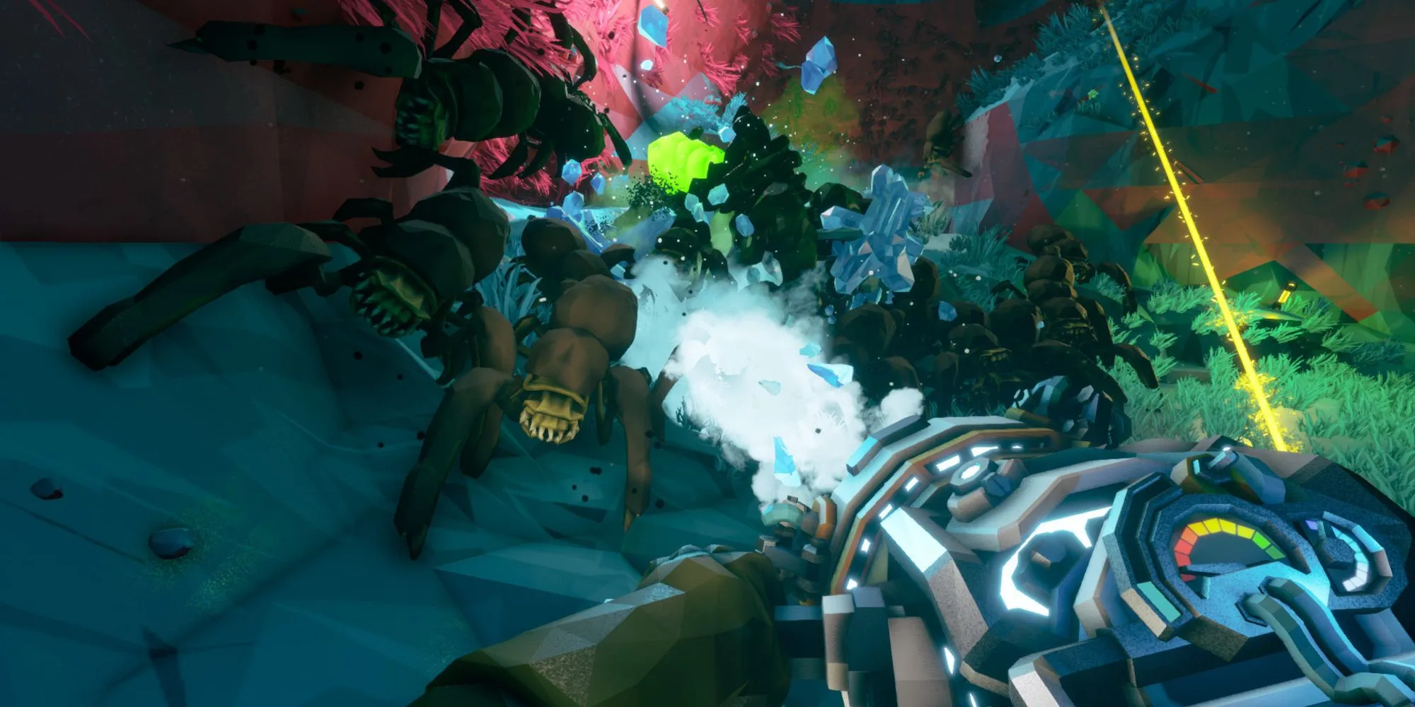 Bầy đàn bọ khổng lồ tấn công người chơi trong Deep Rock Galactic