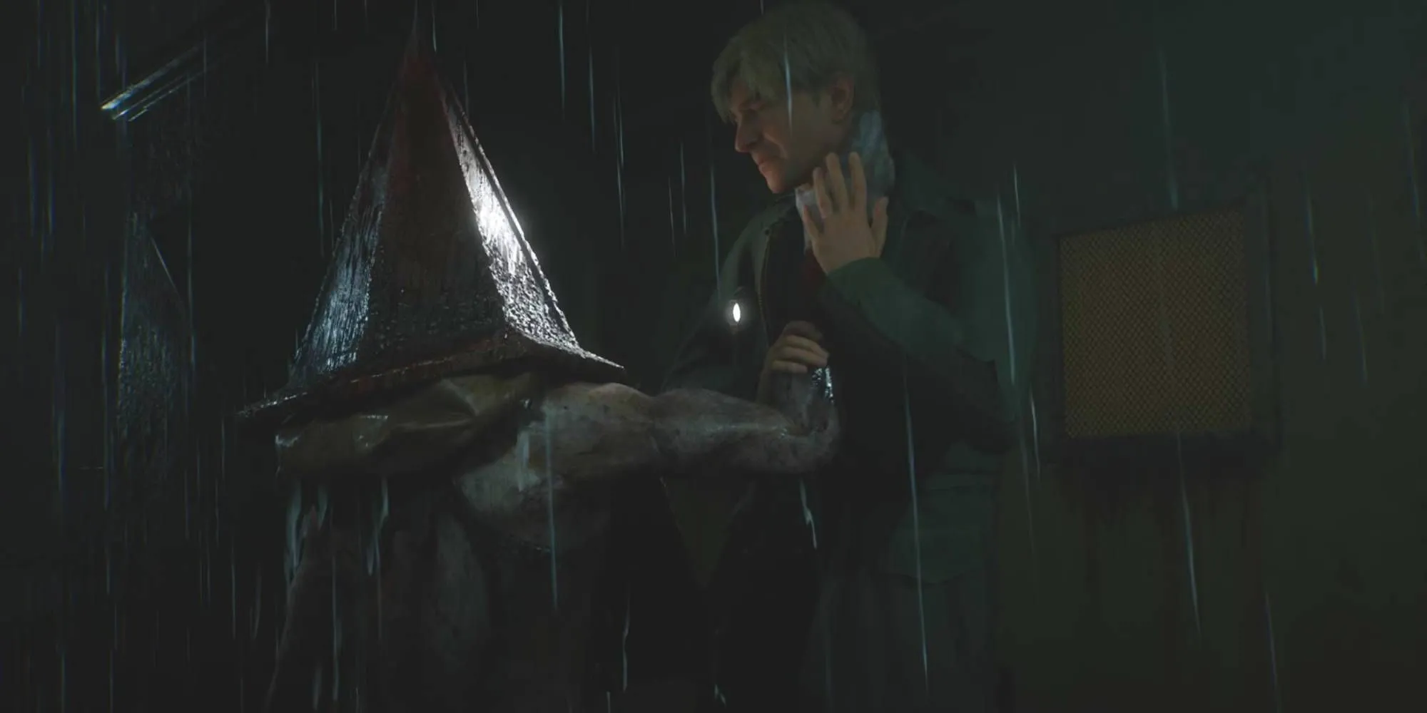 Biểu tượng Pyramid Head và James Sunderland trong Silent Hill 2, tựa game được coi là đỉnh cao về cốt truyện và tâm lý kinh dị.