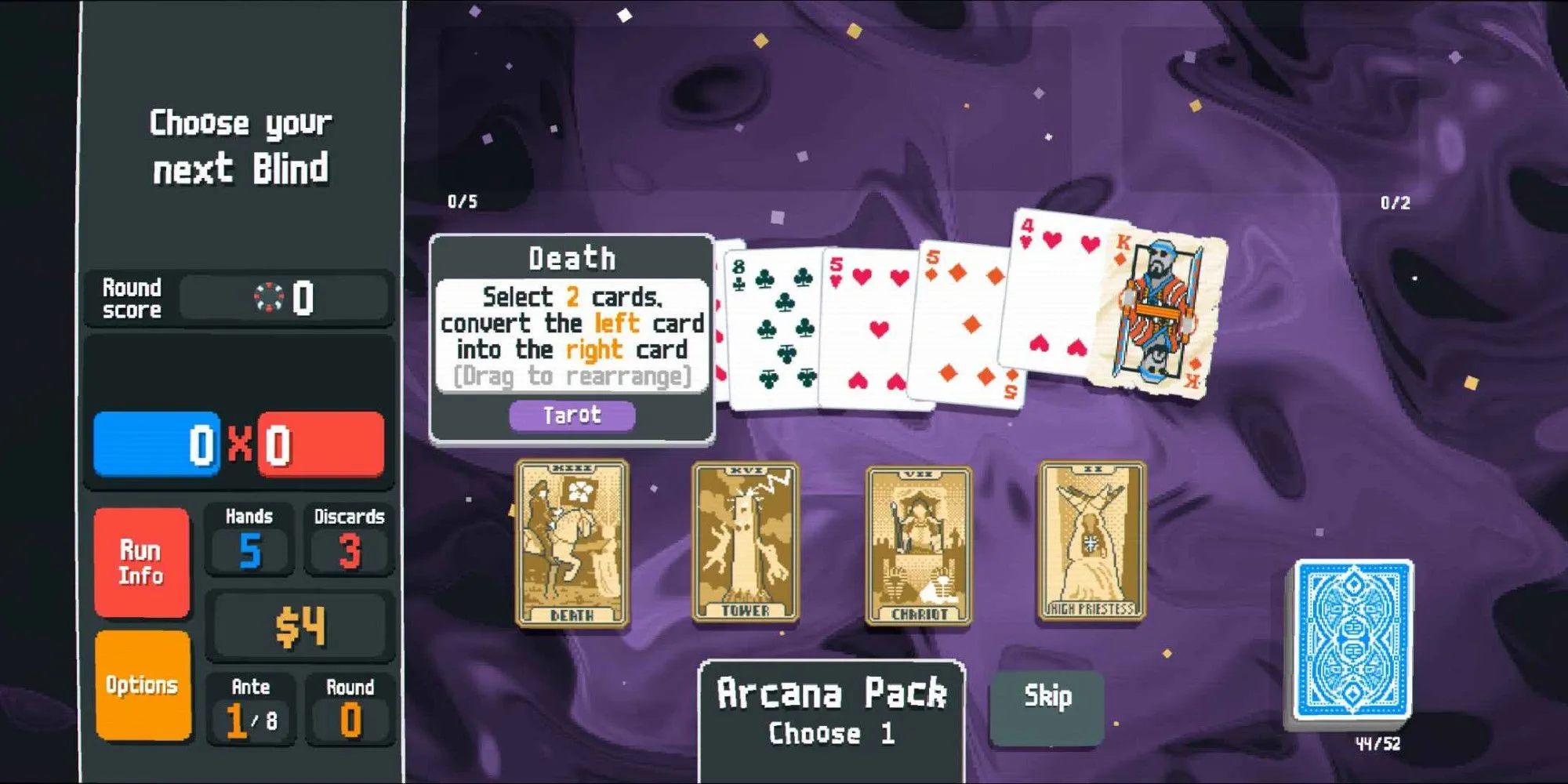 Bộ bài Arcana Pack bí ẩn trong Balatro hứa hẹn những chiến thuật đột phá