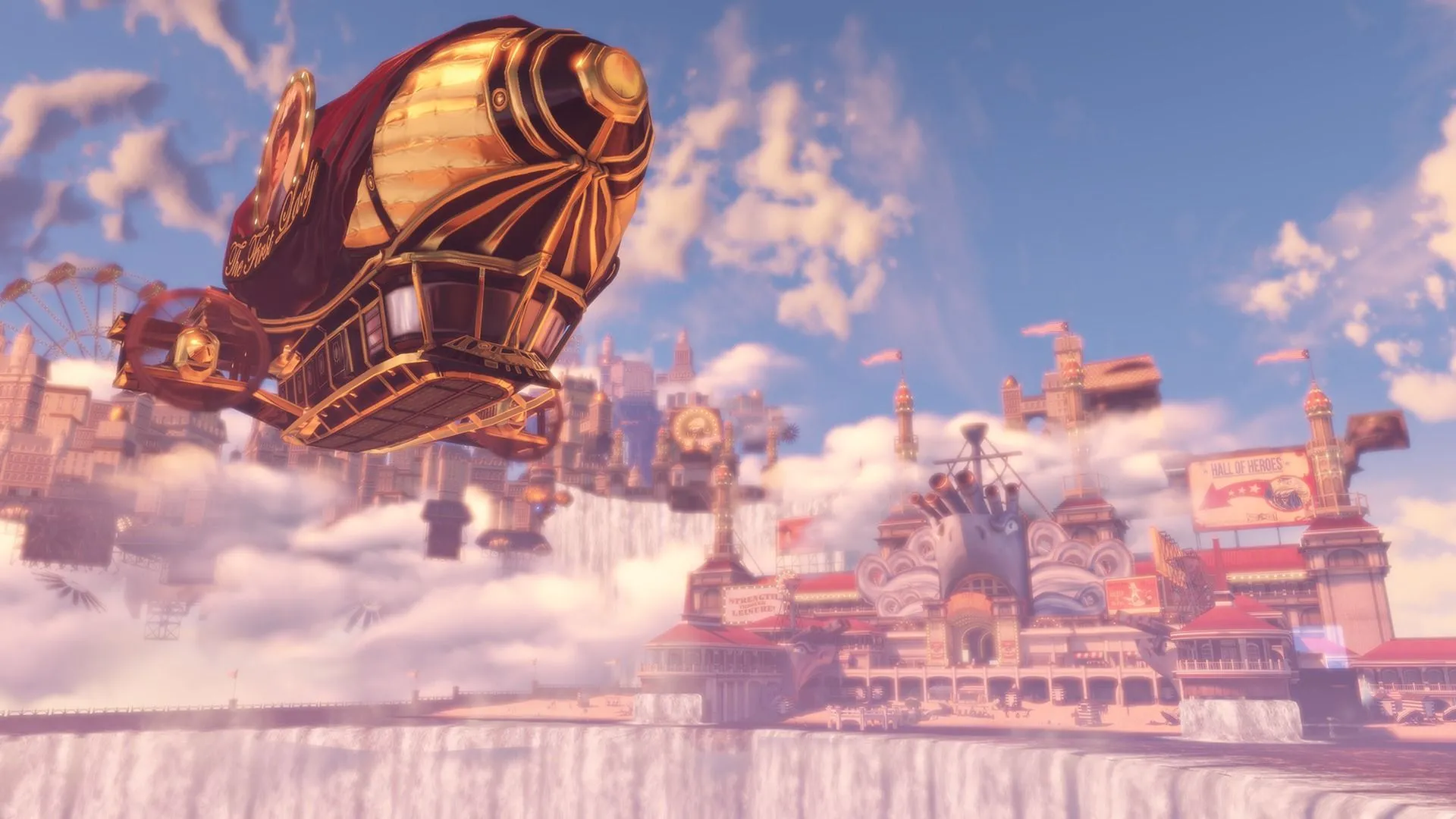 Cận cảnh một chiếc khí cầu trong BioShock Infinite