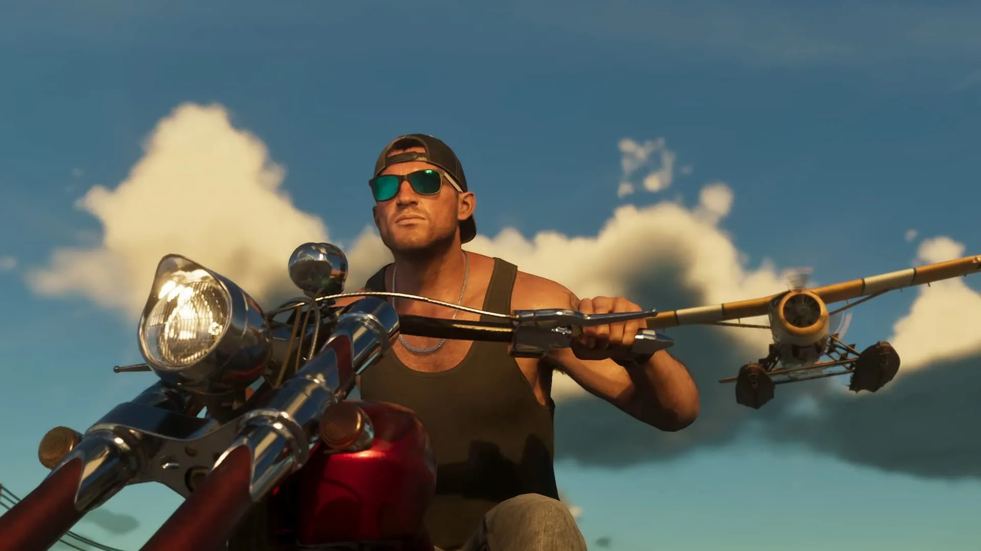 Cảnh Jason và Lucia cùng nhau chạy xe máy trong trailer thứ hai của Grand Theft Auto 6 tại Vice City.