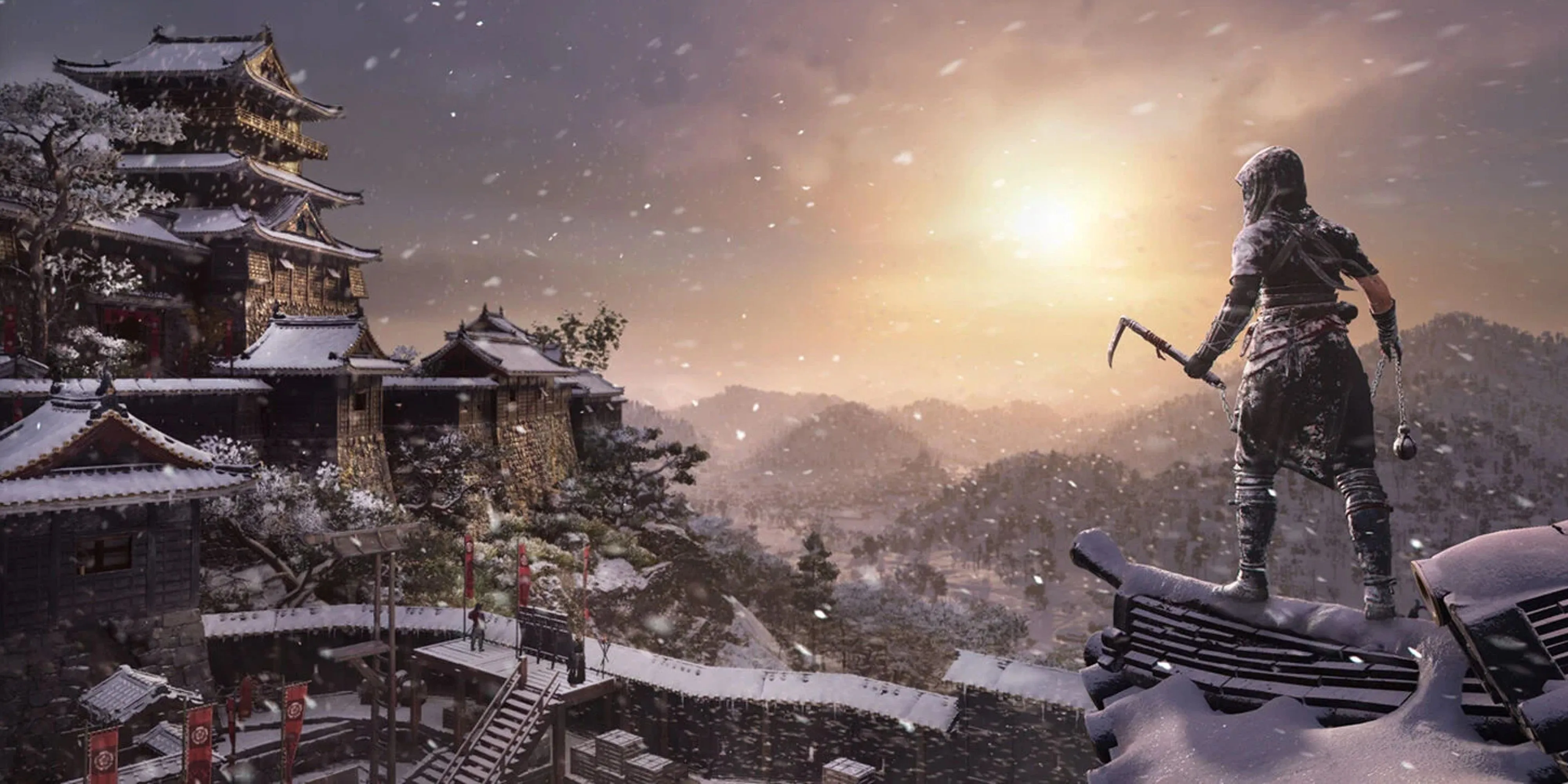 Cảnh quan mùa đông hùng vĩ trong Assassin's Creed Shadows, hé lộ chất lượng đồ họa