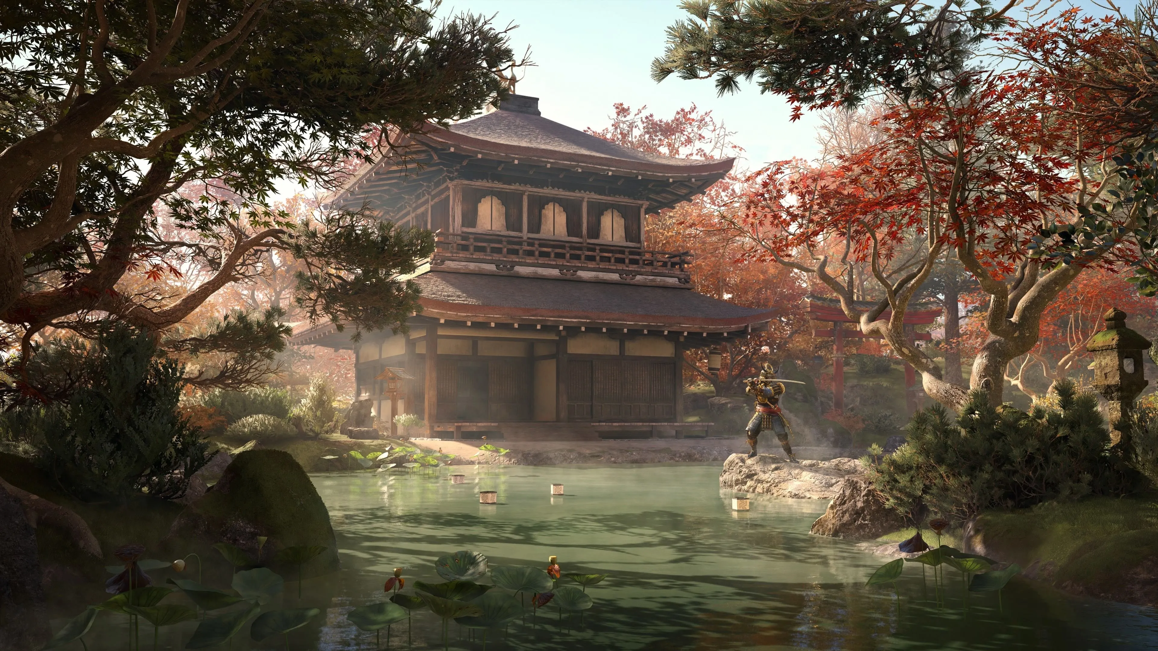 Chùa chiền và kiến trúc cổ kính trong Assassin's Creed Shadows tái hiện Nhật Bản phong kiến