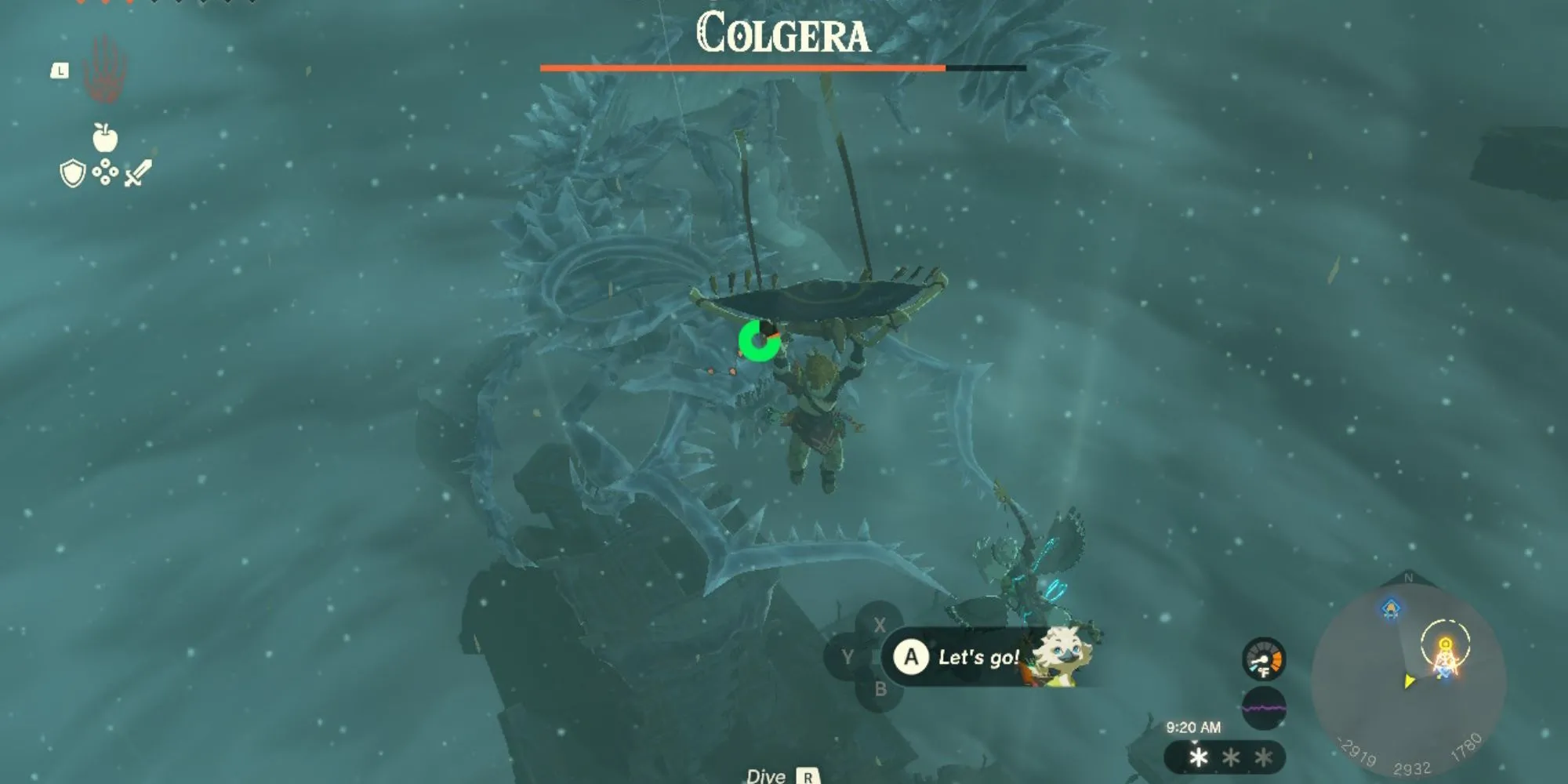Colgera, boss ở Đền Gió trong Zelda Tears of the Kingdom