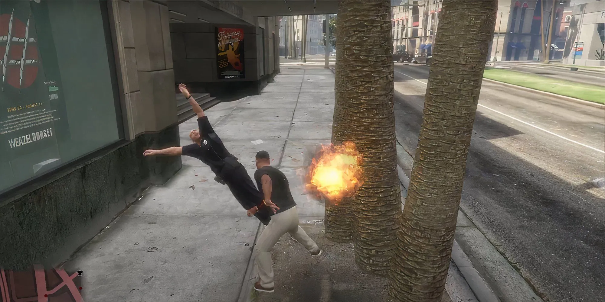 Cú đấm tạo hiệu ứng nổ trong GTA V, sử dụng mã HOTHANDS