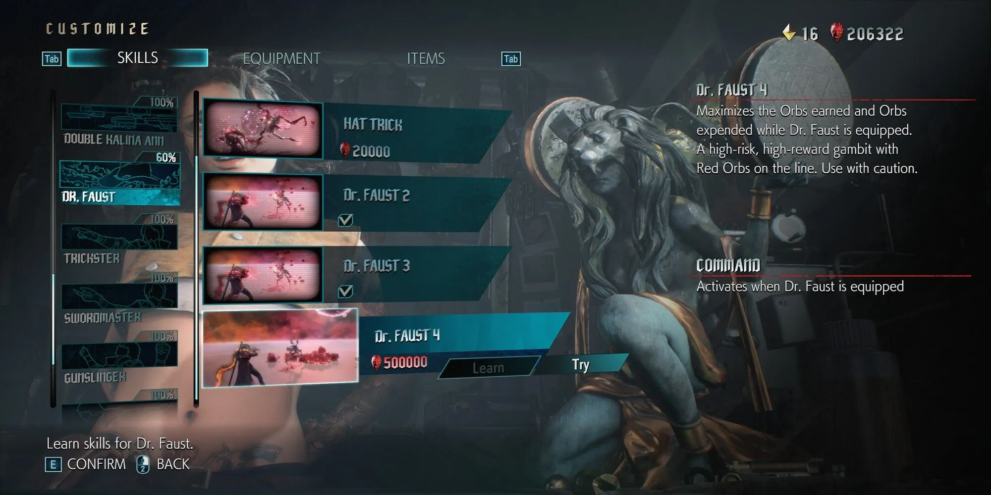 dante su dung vu khi dr faust trong dmc5