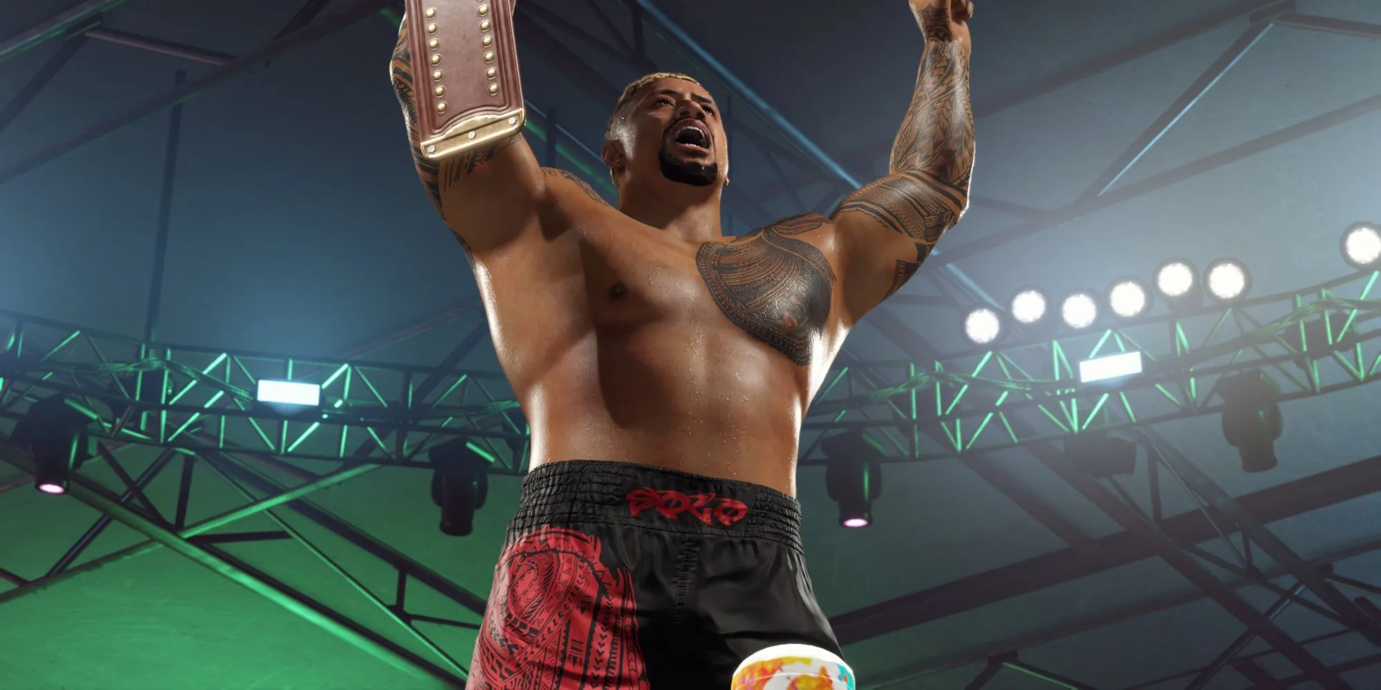 Đô vật Solo Sikoa thuộc The Bloodline trong game WWE 2K25