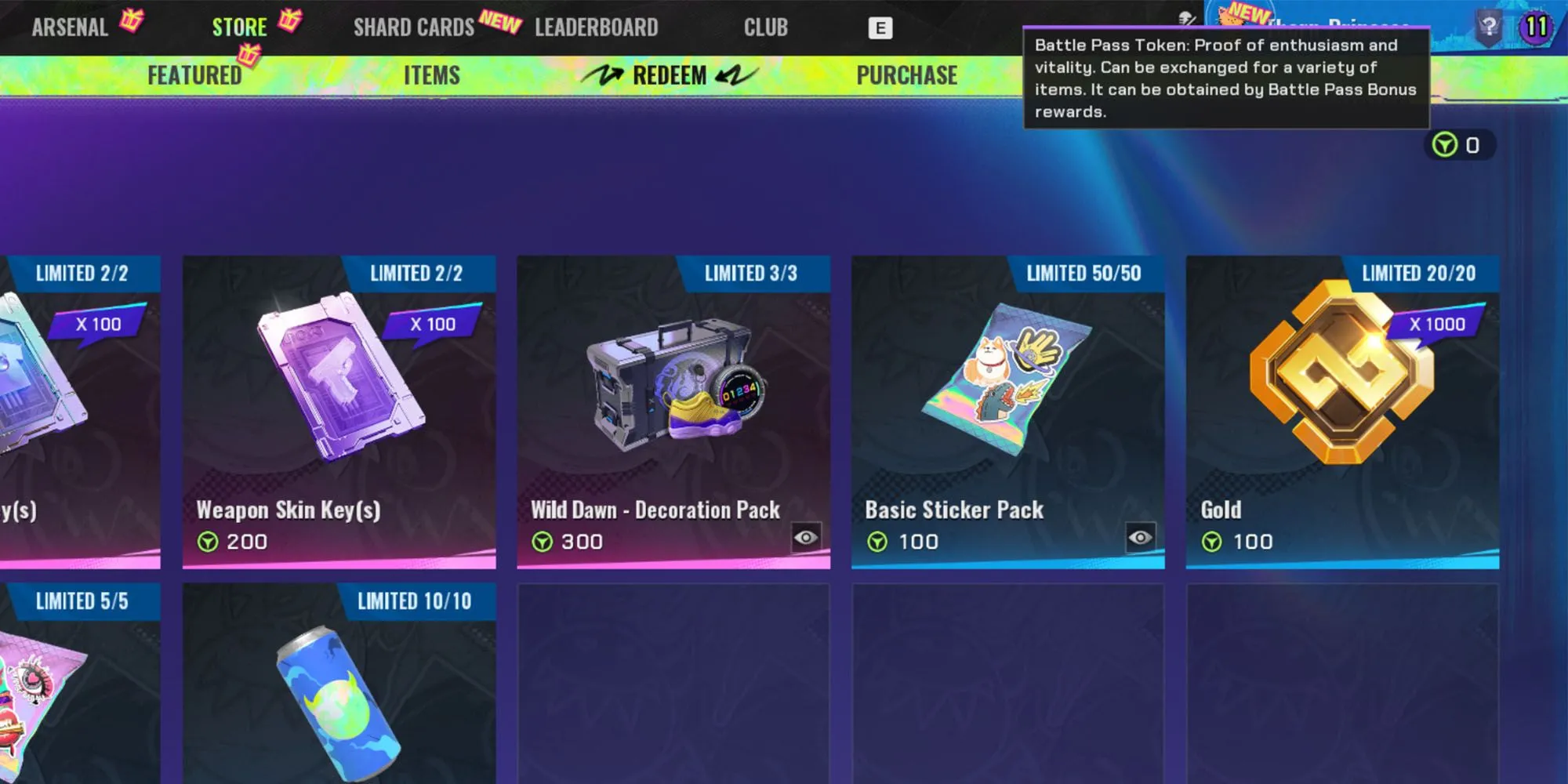 Đổi token Battle Pass FragPunk lấy vàng trong game