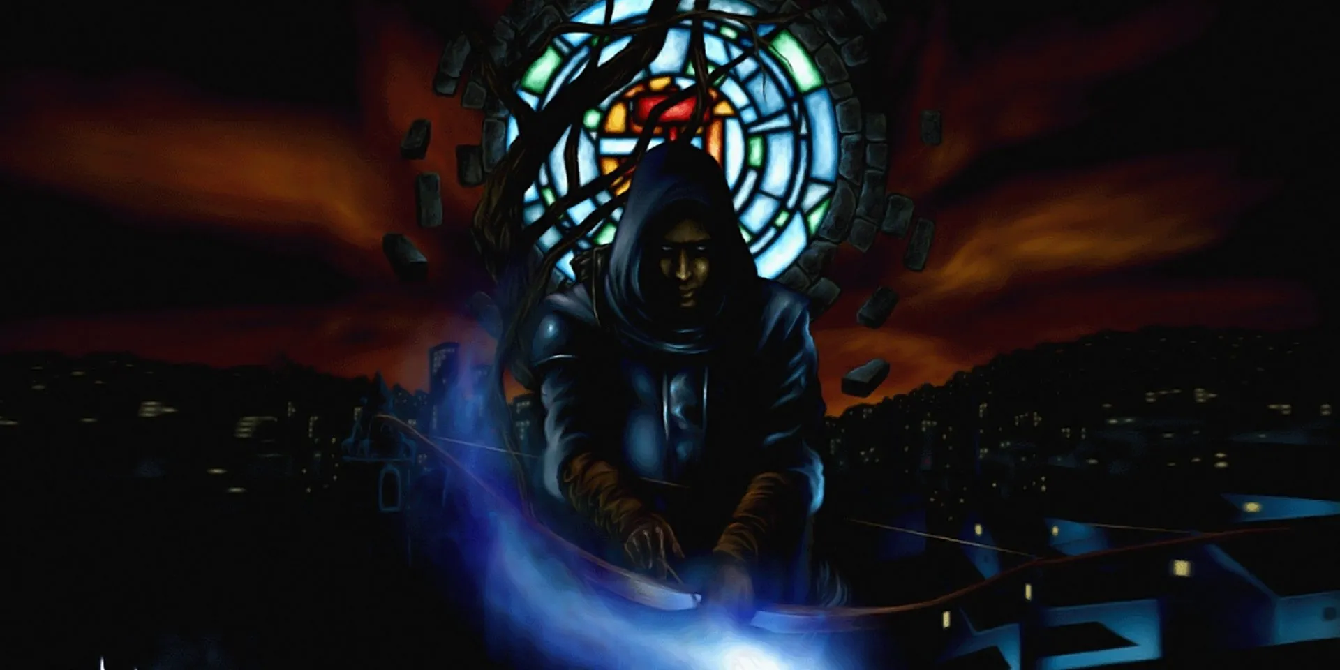 Garrett bậc thầy đạo chích trong Thief The Dark Project chuẩn bị thực hiện một phi vụ lén lút