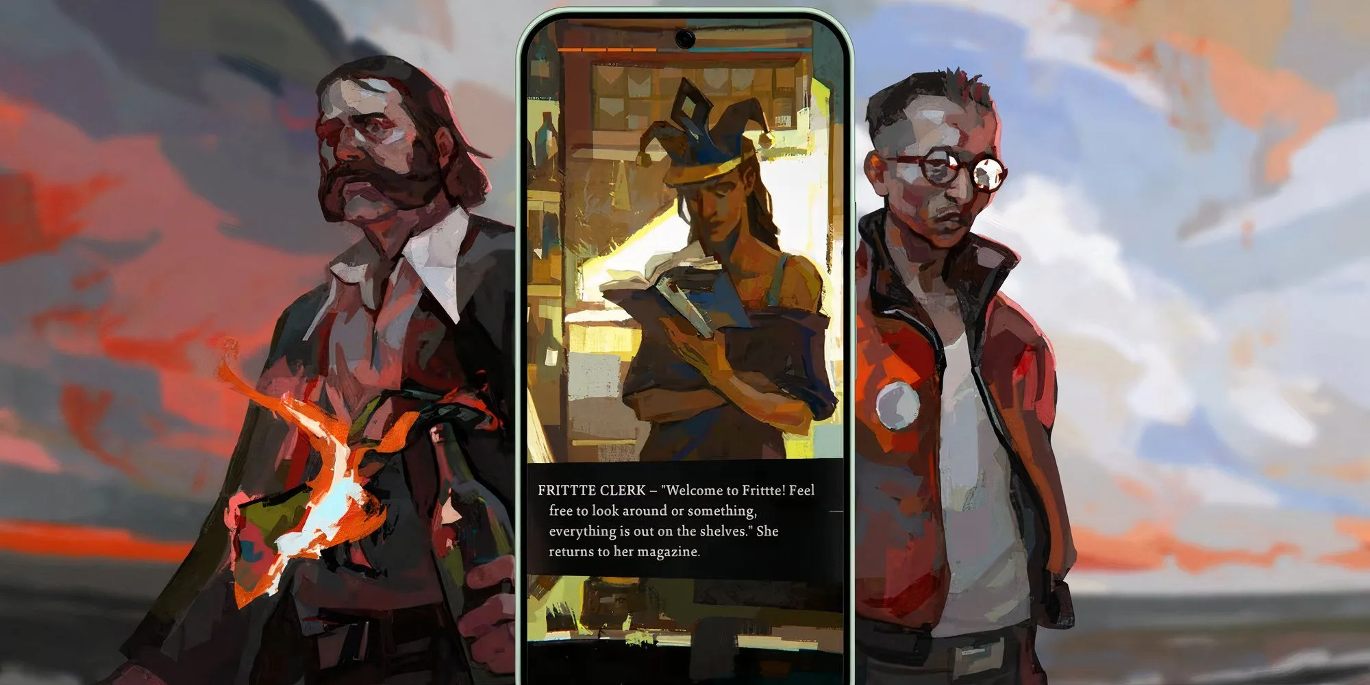 Giao diện hội thoại trong phiên bản Disco Elysium Mobile.