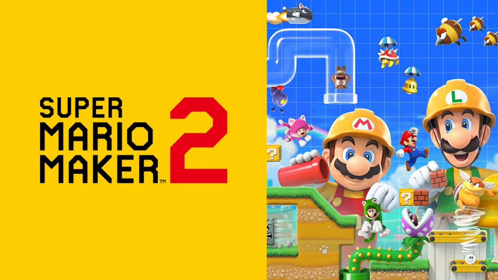 Giao diện tạo màn chơi trong game Super Mario Maker 2