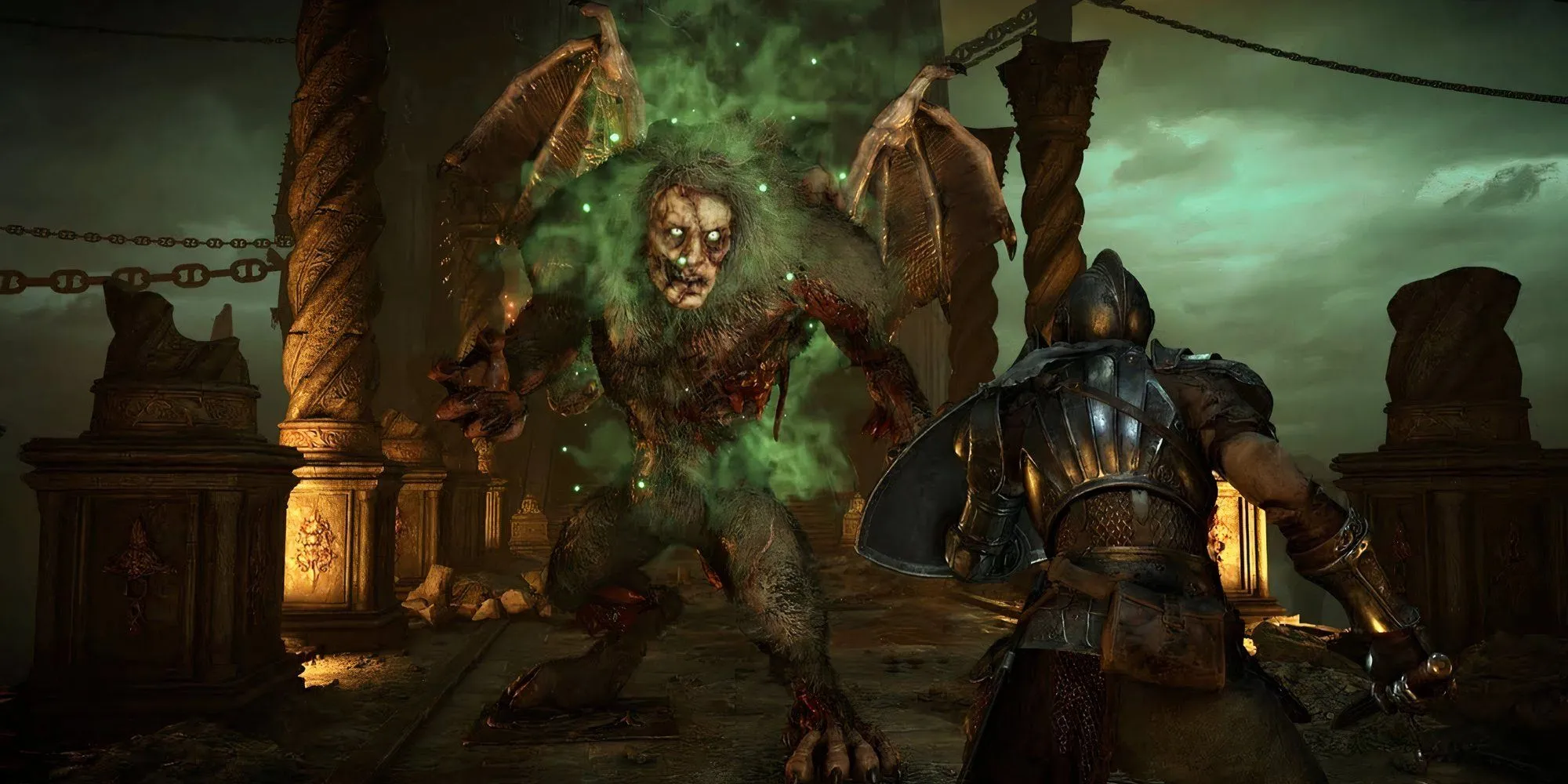Hai con Maneater đang bay lượn trong Demon's Souls