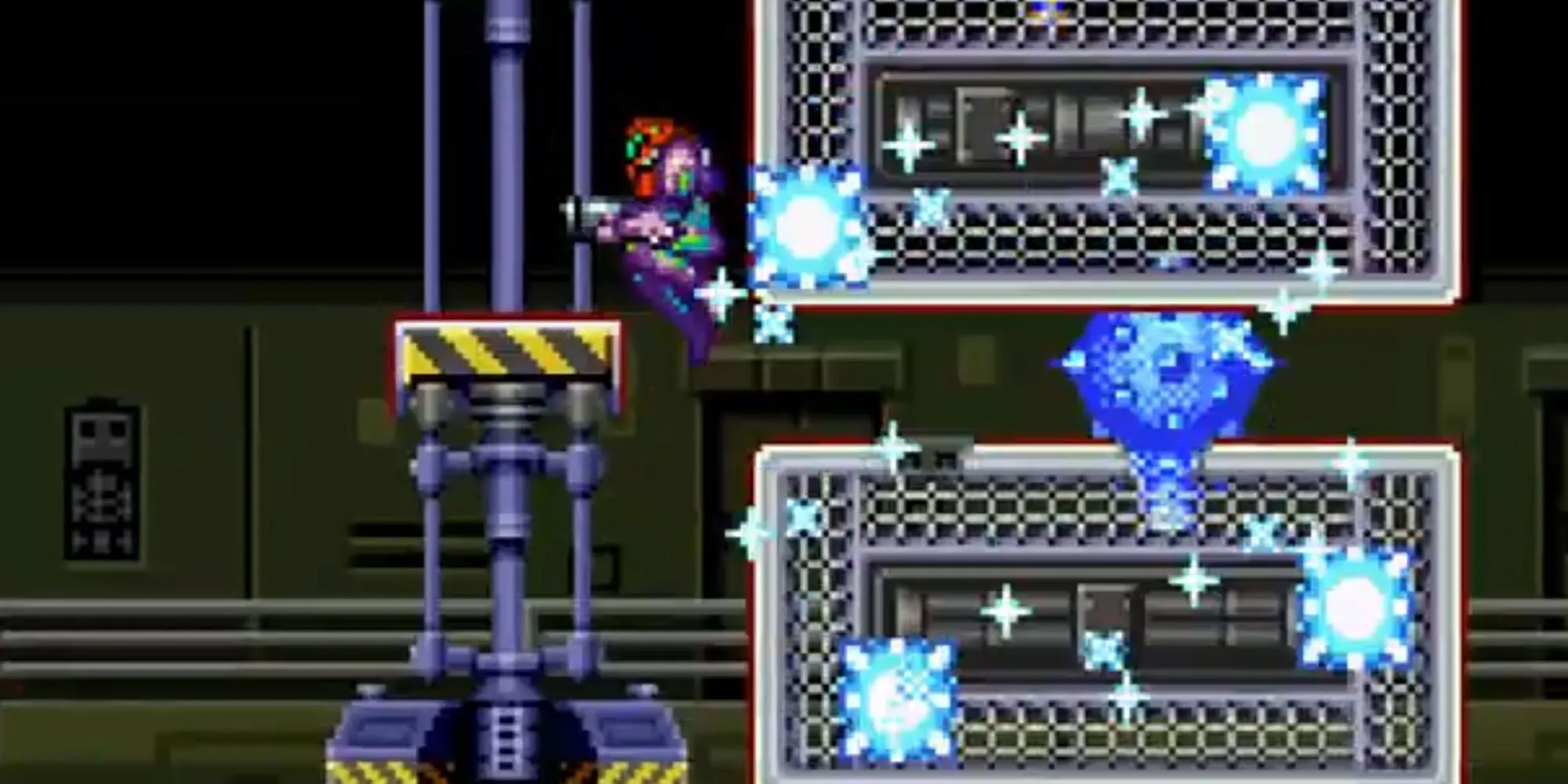 Hiệu ứng Diffusion Missile trong Metroid Fusion đóng băng kẻ địch trên diện rộng