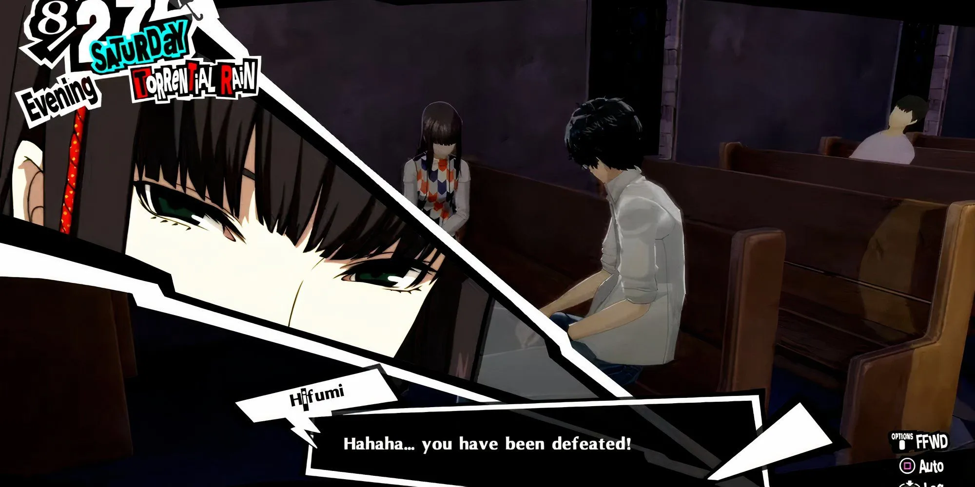 Hifumi Togo đánh bại Joker trong một ván cờ shogi tại Persona 5 Royal