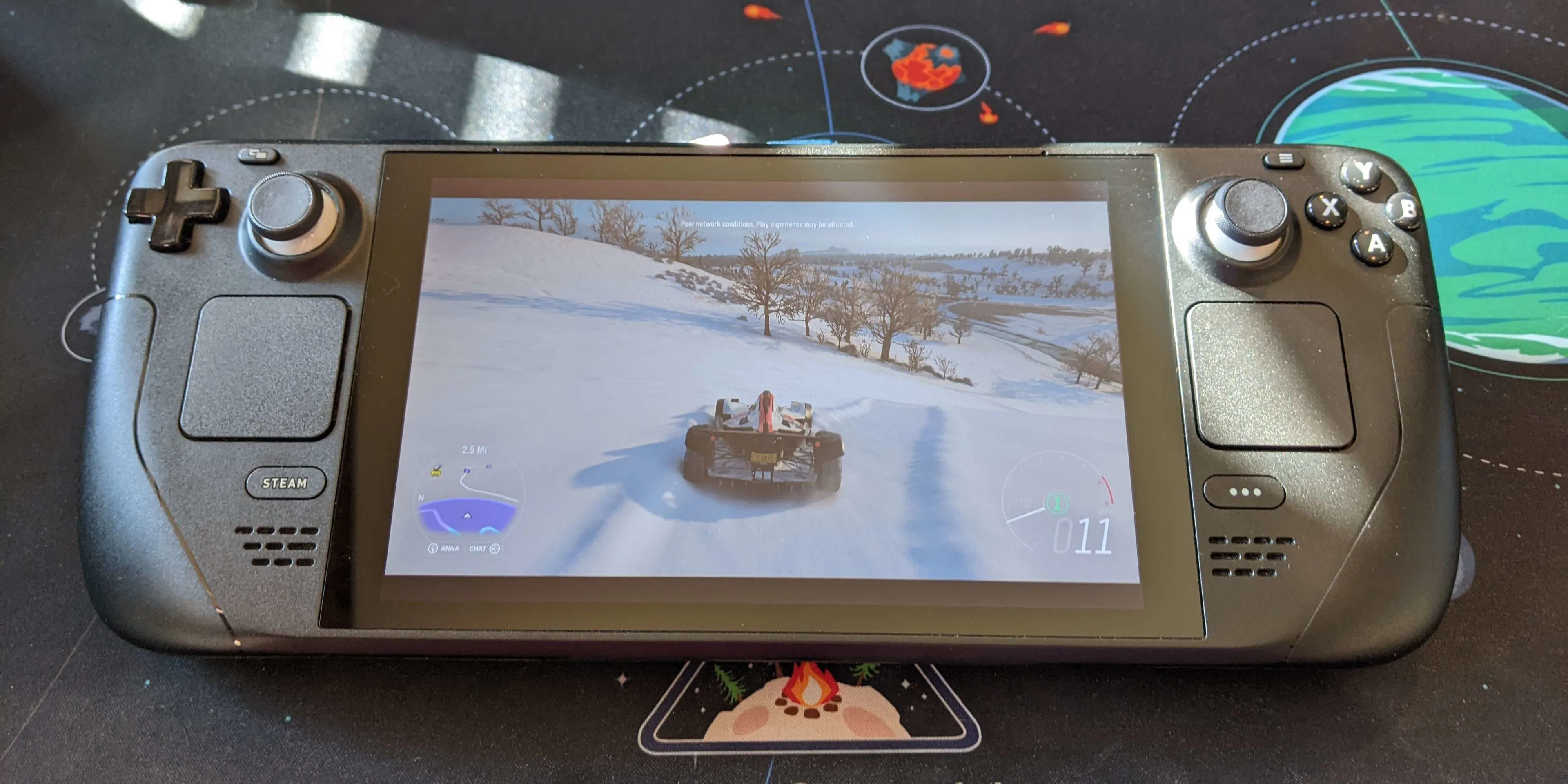 Hình ảnh game Forza Horizon 4 đang chạy trên Steam Deck.