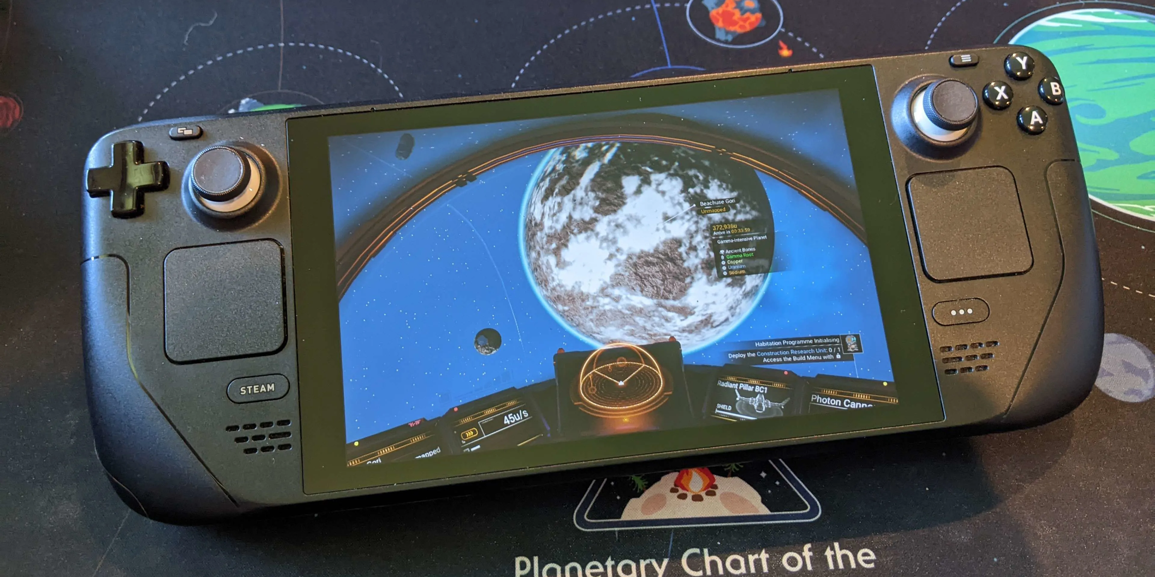 Hình ảnh game No Man's Sky đang chạy trên Steam Deck.