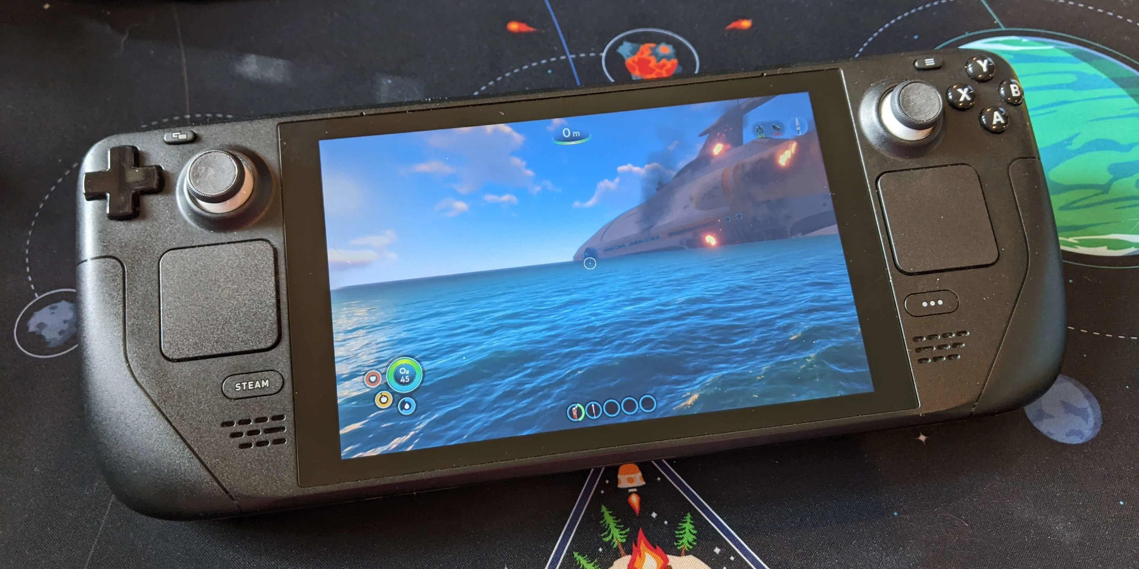 Hình ảnh game Subnautica đang chạy trên Steam Deck.
