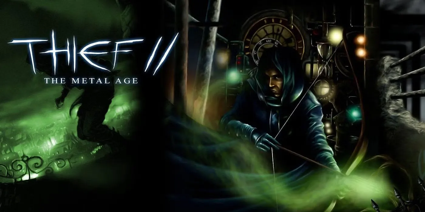 Hình ảnh Garrett trong Thief 2 The Metal Age với phong cách nghệ thuật đặc trưng của kỷ nguyên kim loại