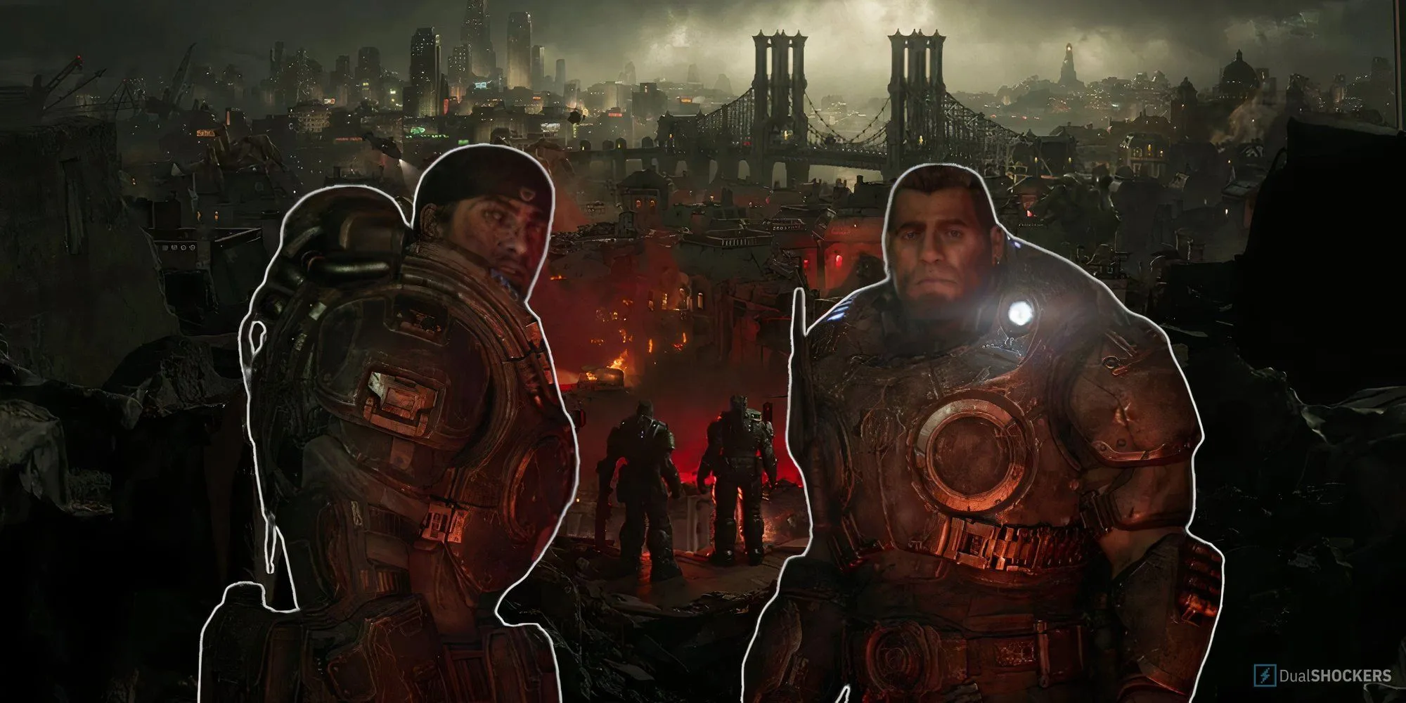Hình ảnh Marcus và Dom trong trailer Gears of War: E-Day