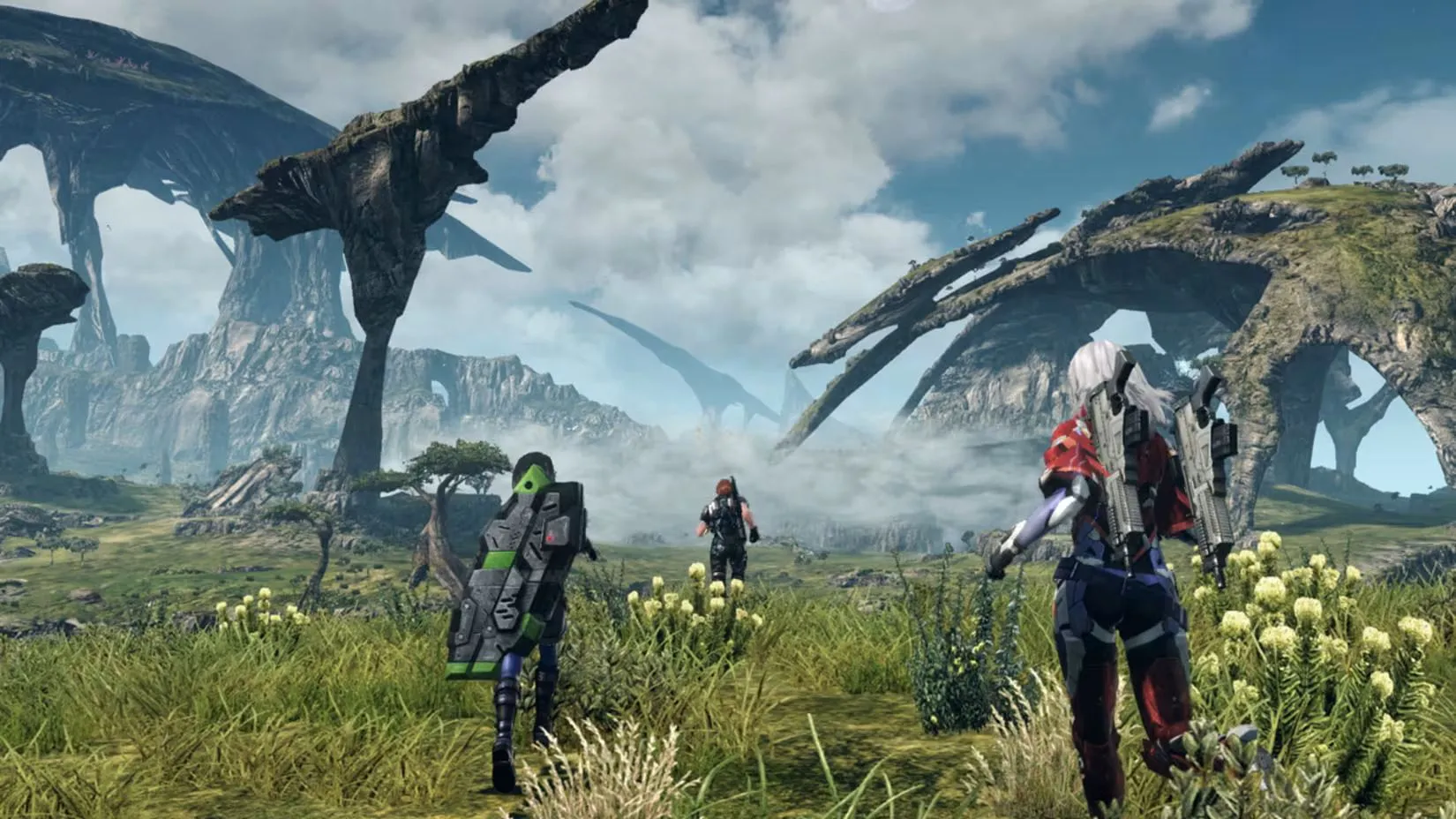 Hình ảnh quảng bá chính thức của Xenoblade Chronicles X Definitive Edition với phong cảnh hùng vĩ