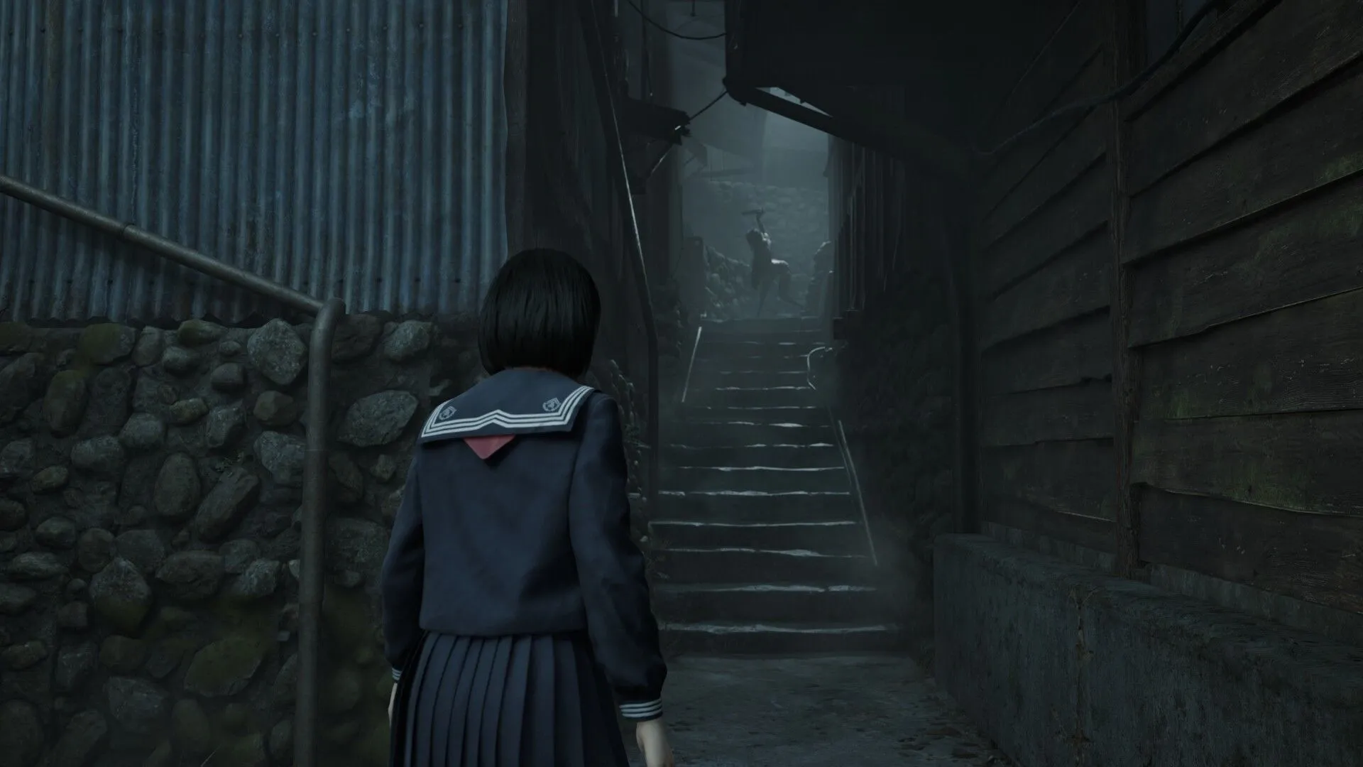 Hình ảnh từ Silent Hill f hé lộ không khí kinh dị với nhân vật và những bông hoa kỳ dị.