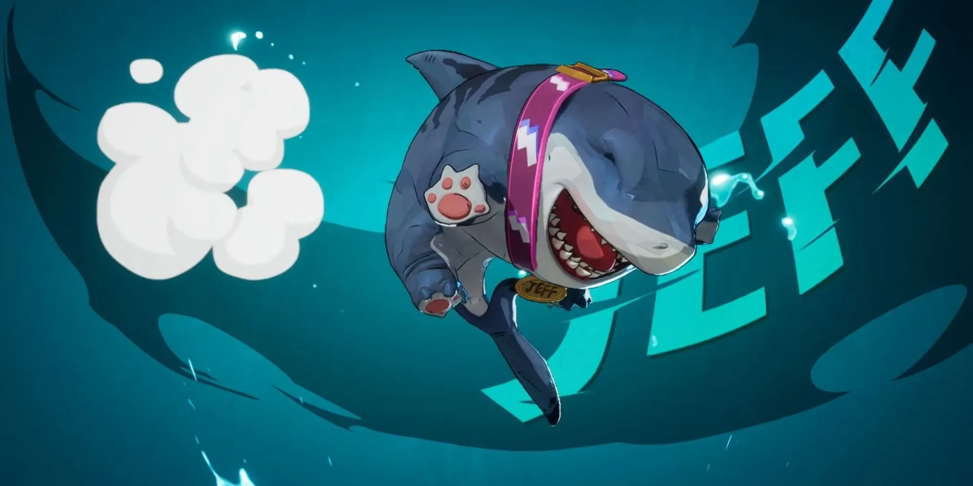 Jeff the Land Shark trong Marvel Rivals với vẻ mặt ngộ nghĩnh