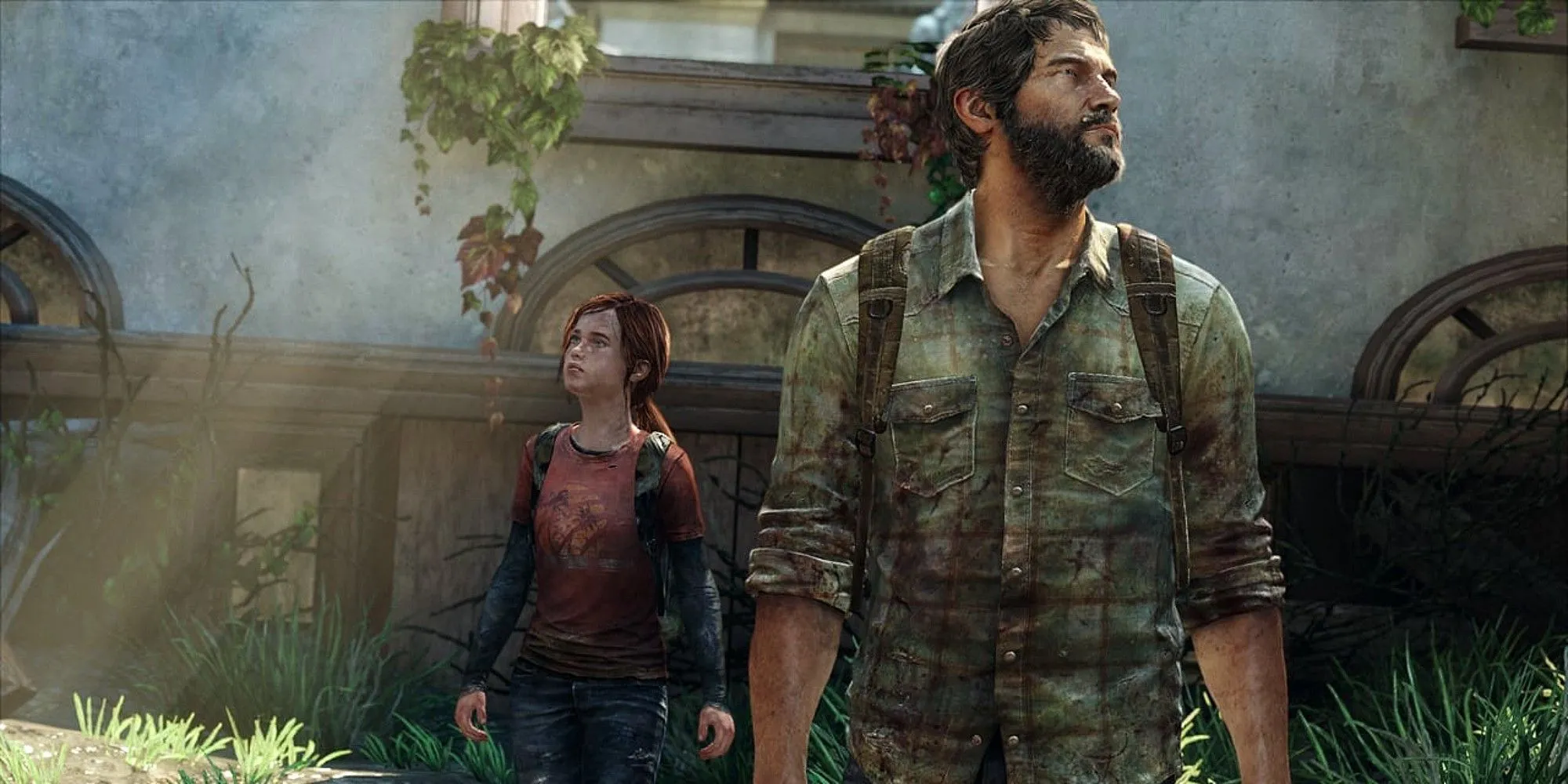Joel và Ellie trong một cảnh game The Last of Us, minh họa cho tựa game kinh điển