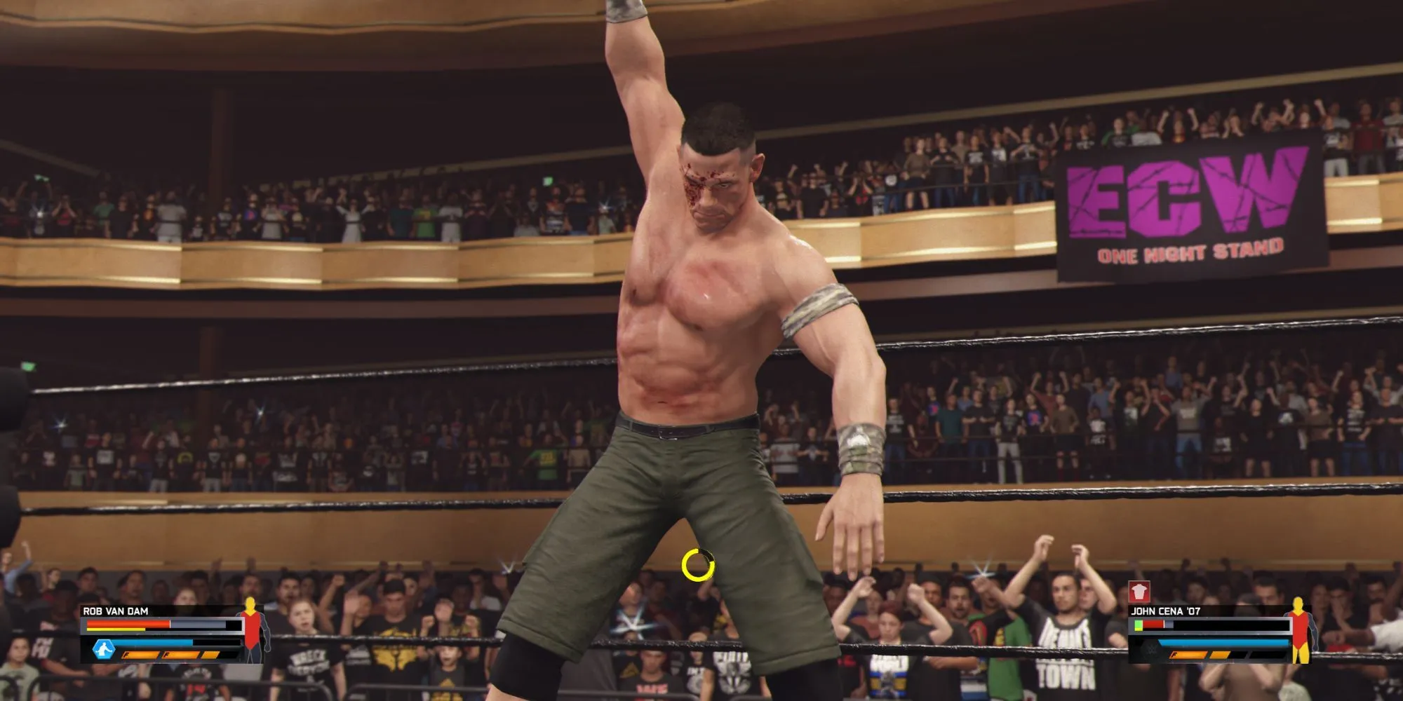 John Cena thực hiện đòn &quot;You can't see me&quot; đầy máu lửa, một khoảnh khắc đáng nhớ trong WWE 2K25