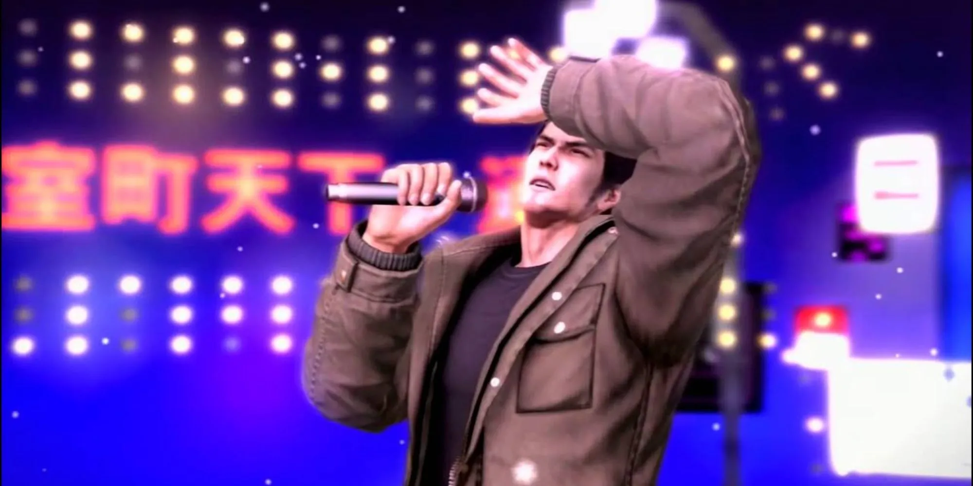 Kiryu Kazuma phiêu theo giai điệu Kamurocho Lullaby trong phòng karaoke Yakuza 3