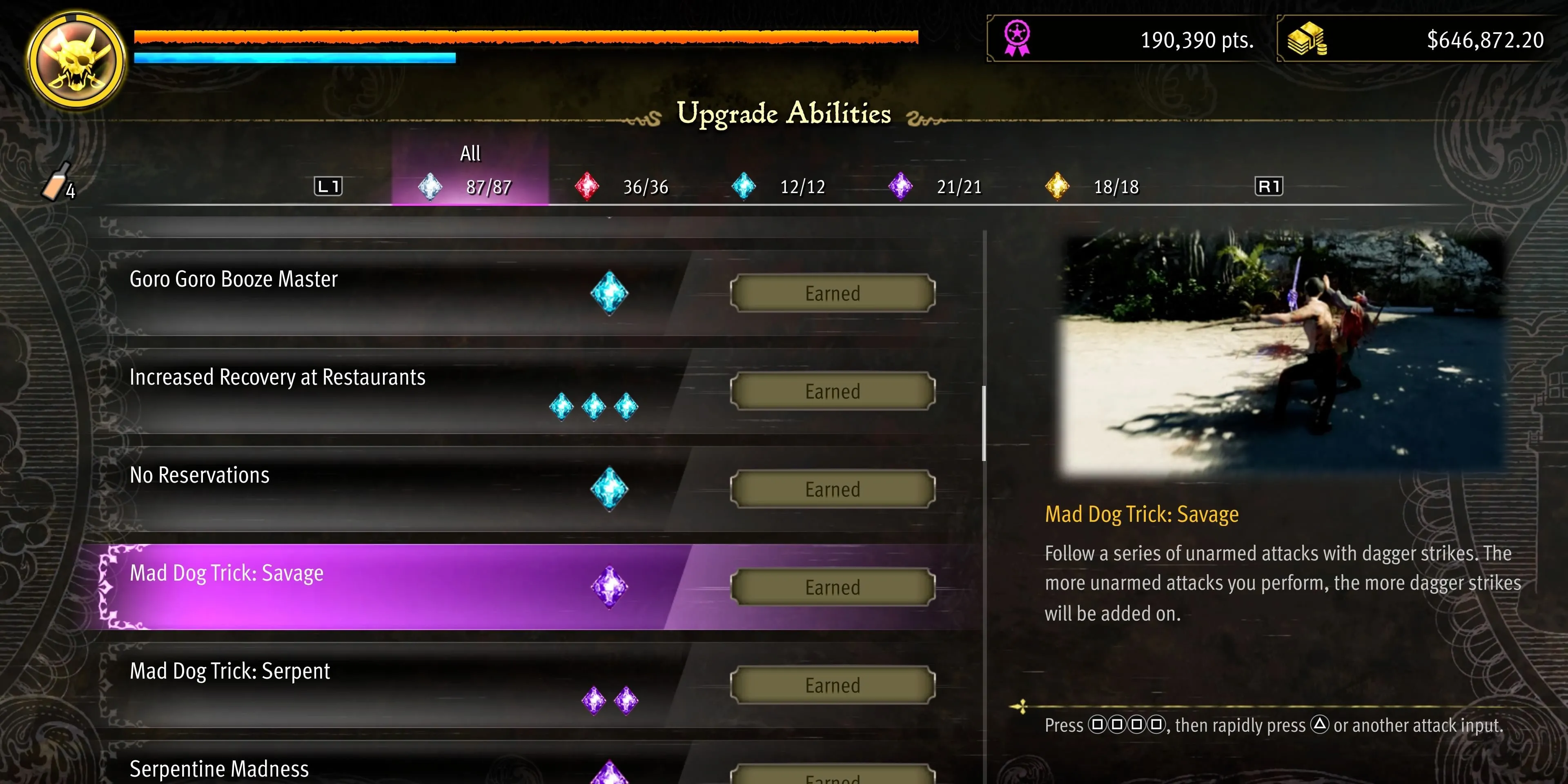 Kỹ năng Mad Dog Trick Savage cực mạnh của Majima trong Pirate Yakuza