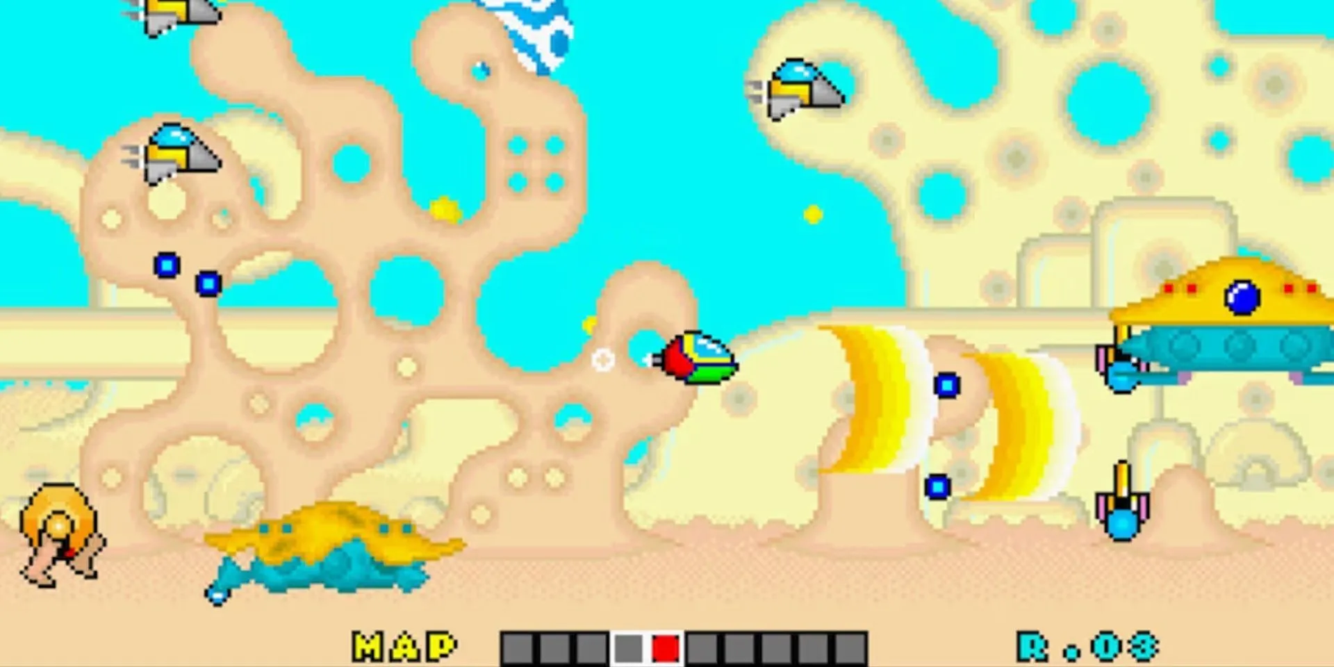 Lối chơi game bắn súng vòng lặp Fantasy Zone