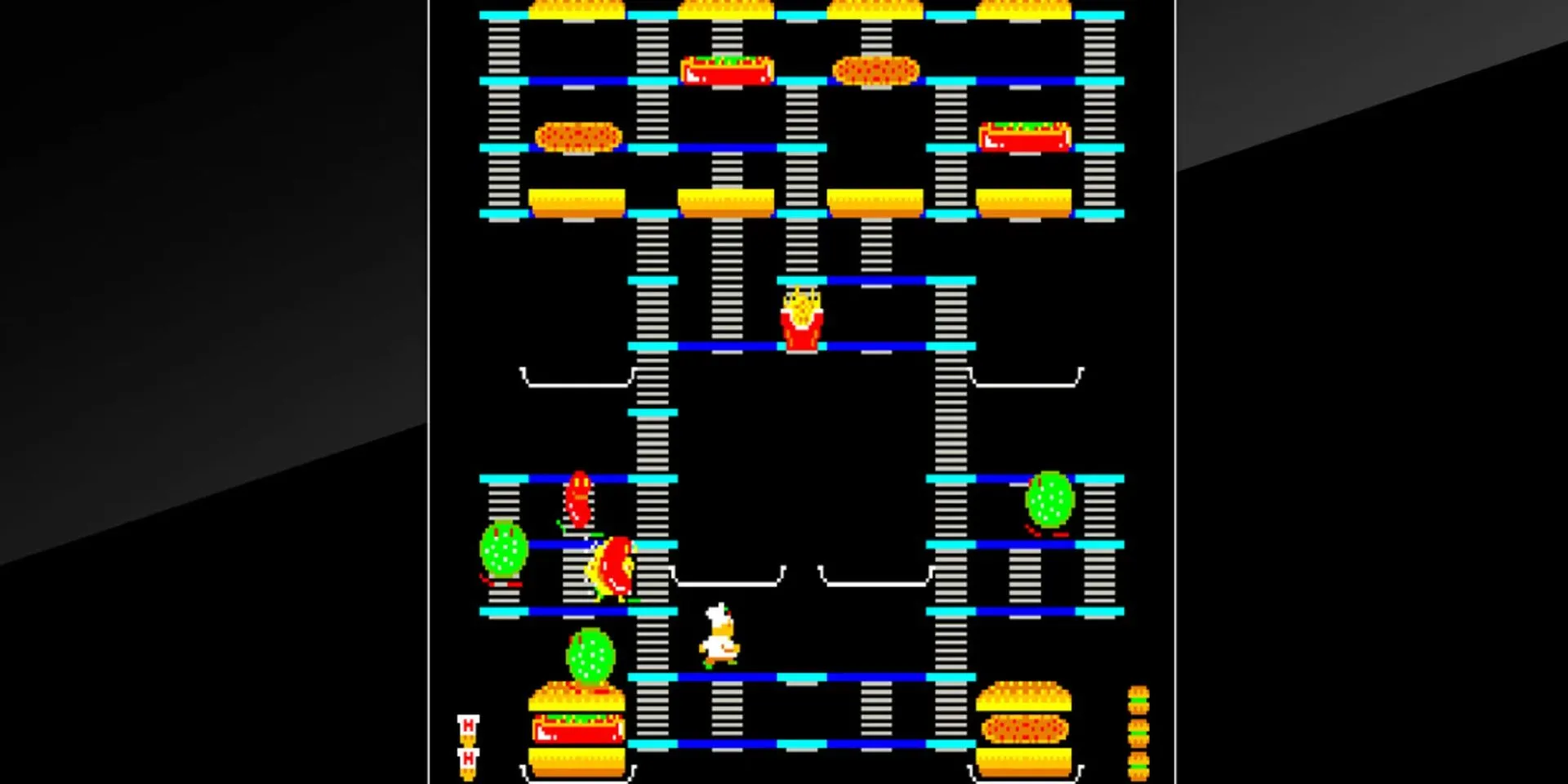 Lối chơi game đi cảnh màn hình ngang cố định Burger Time