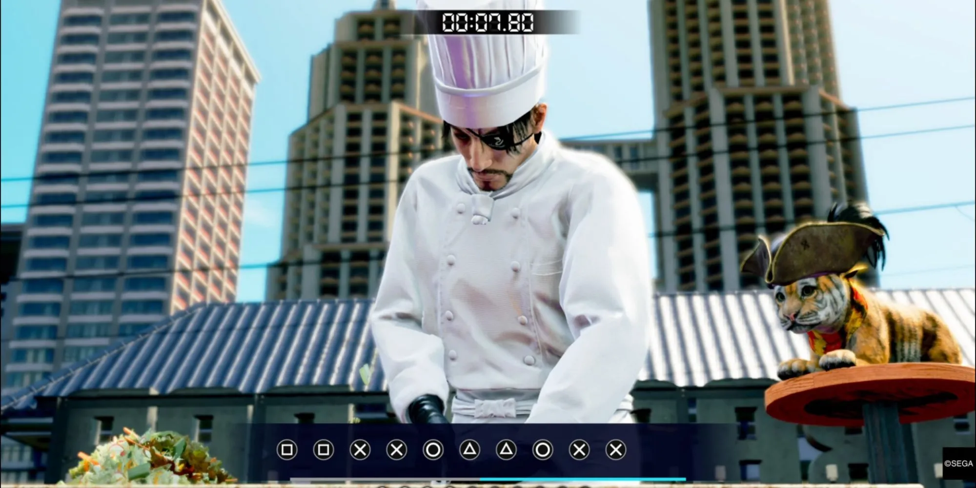 Majima trổ tài đầu bếp trong Like A Dragon Pirate Yakuza in Hawaii với các món ăn tự nấu