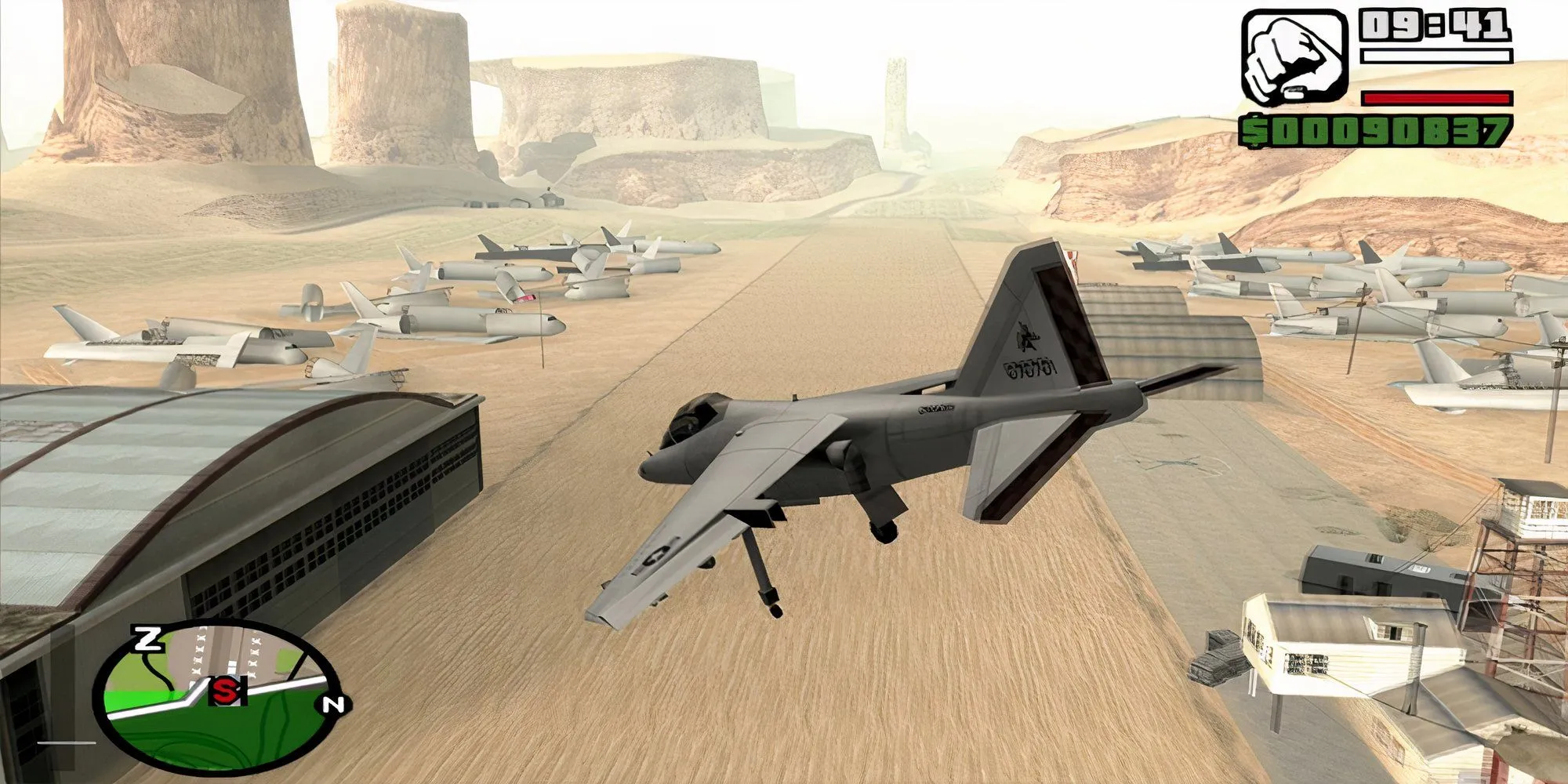Máy bay phản lực Hydra cất cánh thẳng đứng trong GTA San Andreas