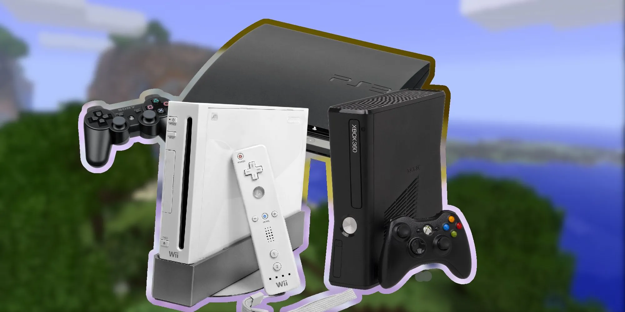 Máy chơi game thế hệ thứ bảy: Wii, PS3 và Xbox 360.