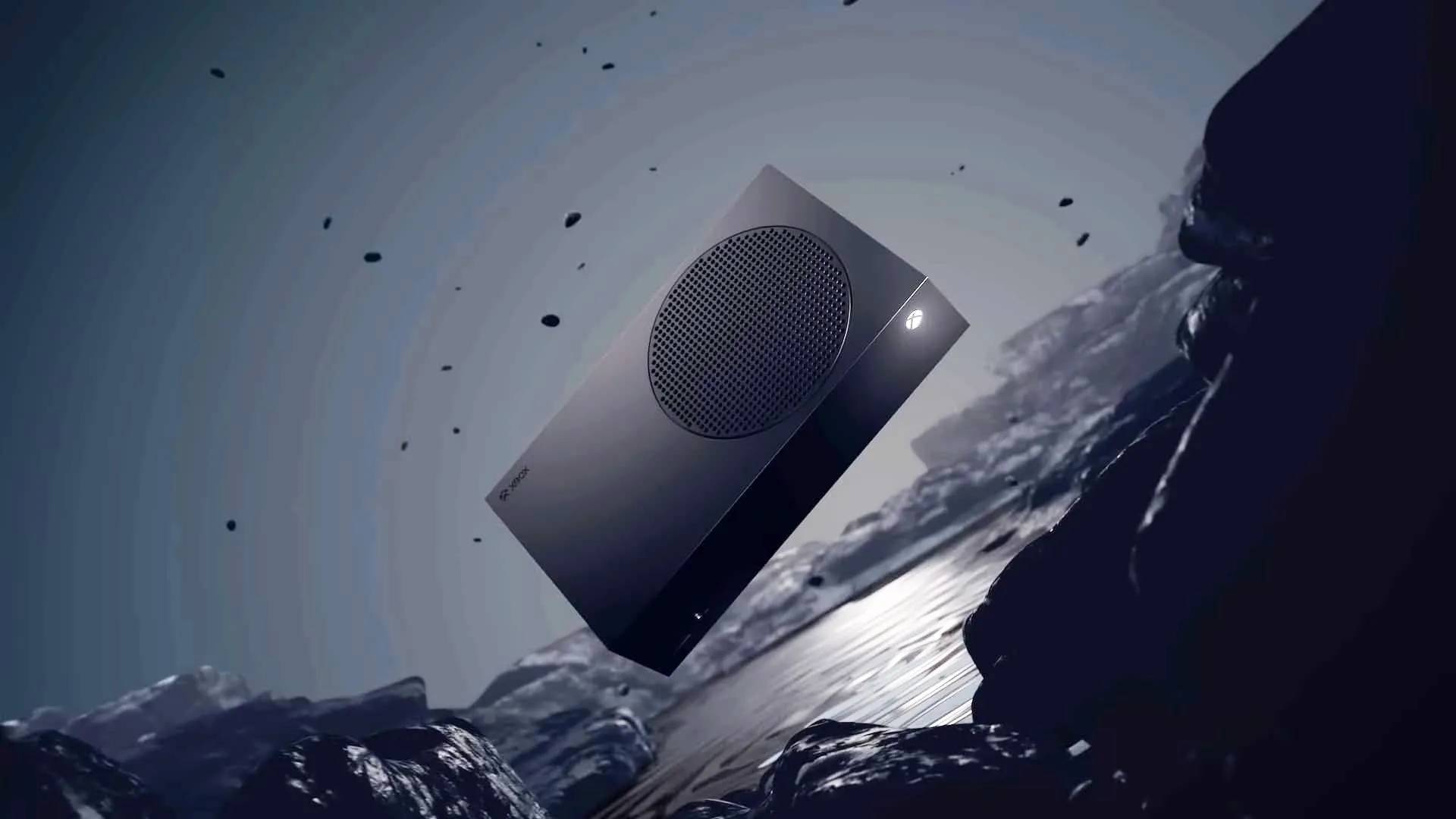 Máy chơi game Xbox Series S màu đen Carbon với dung lượng 1TB thể hiện thiết kế đặc trưng của Xbox