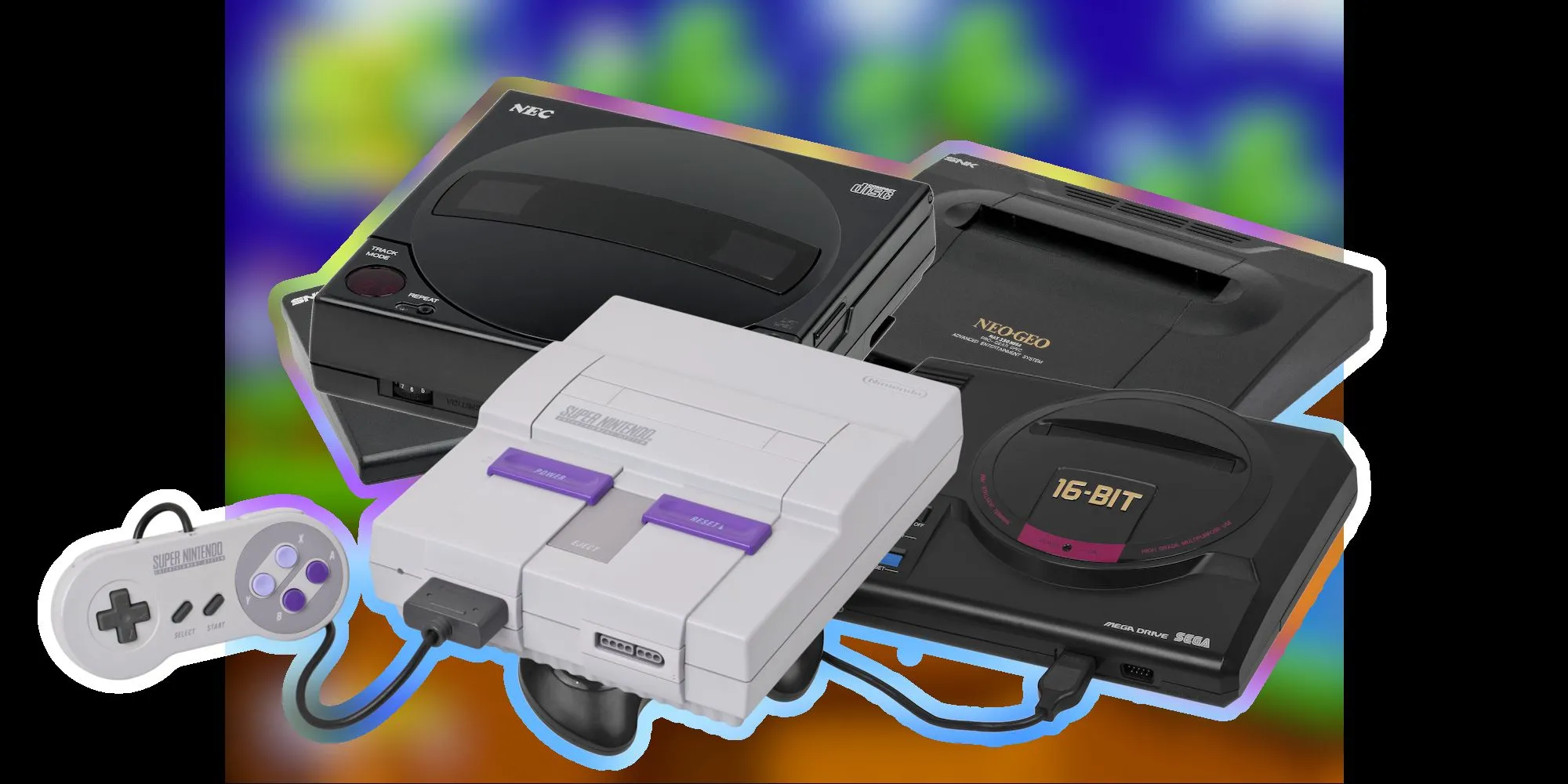 Máy console thế hệ thứ tư: SNES, Sega Genesis, Neo Geo và TurboGrafx-16.