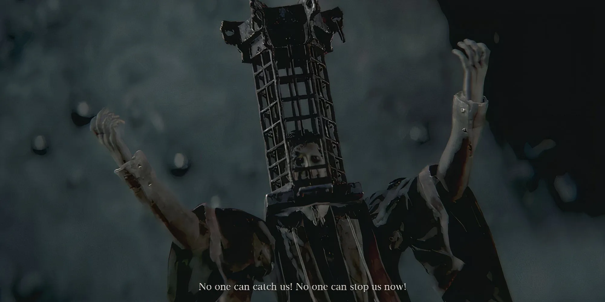 Micolash, Trùm Ác Mộng trong Bloodborne với lồng sắt trên đầu