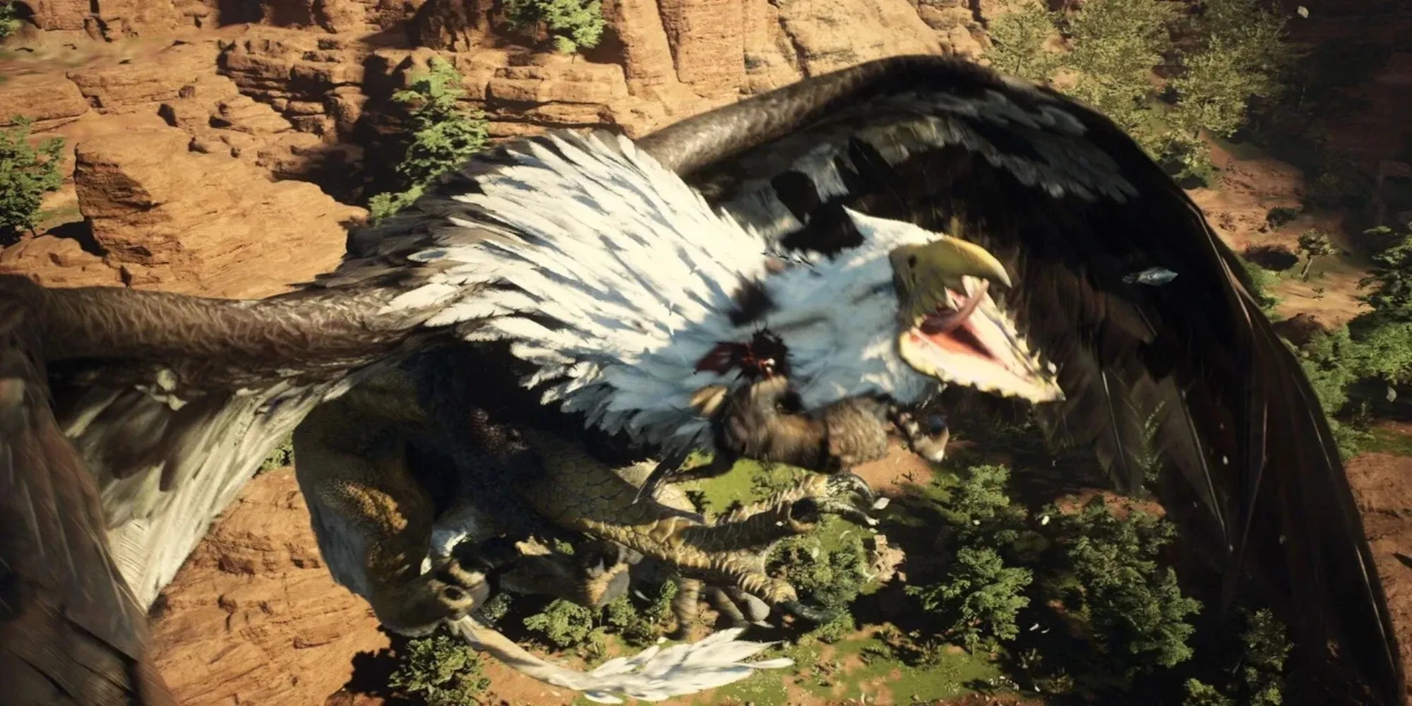 Một con rồng khổng lồ trong Dragon's Dogma 2 chuẩn bị tấn công