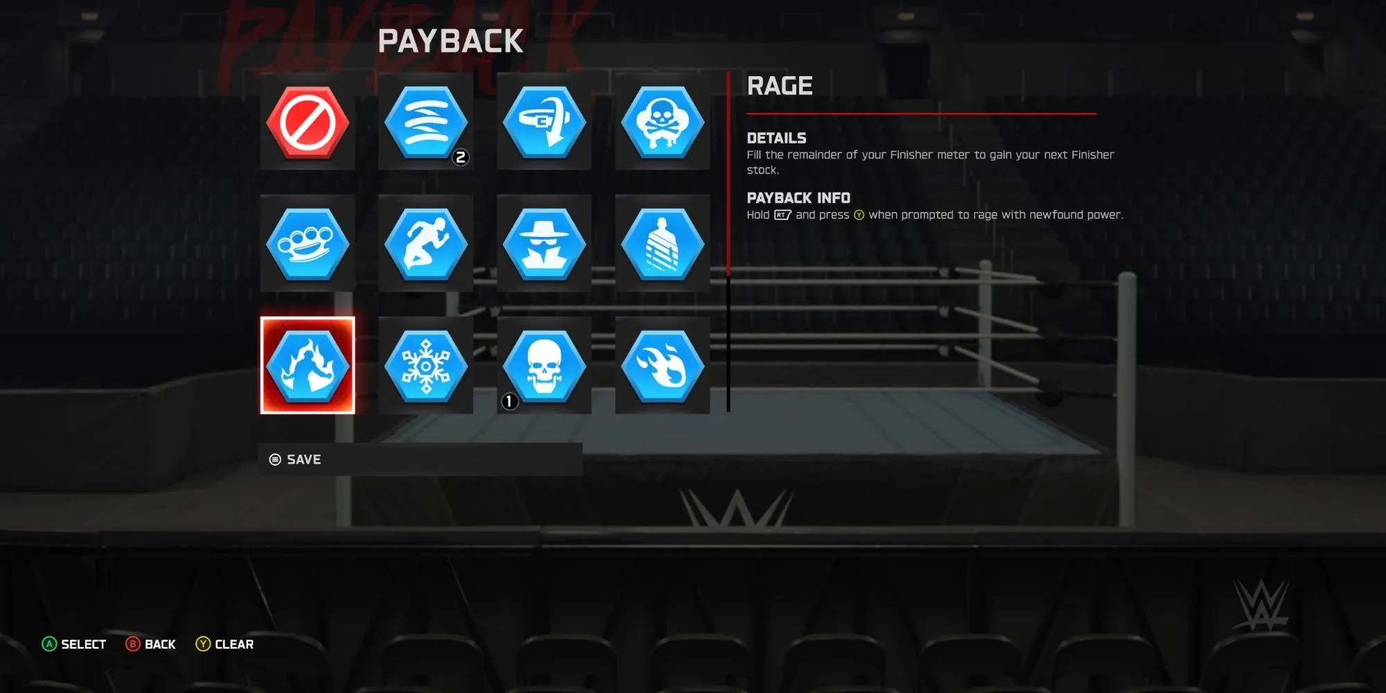 Một đô vật kích hoạt kỹ năng Payback trong WWE 2K25 để lật ngược tình thế