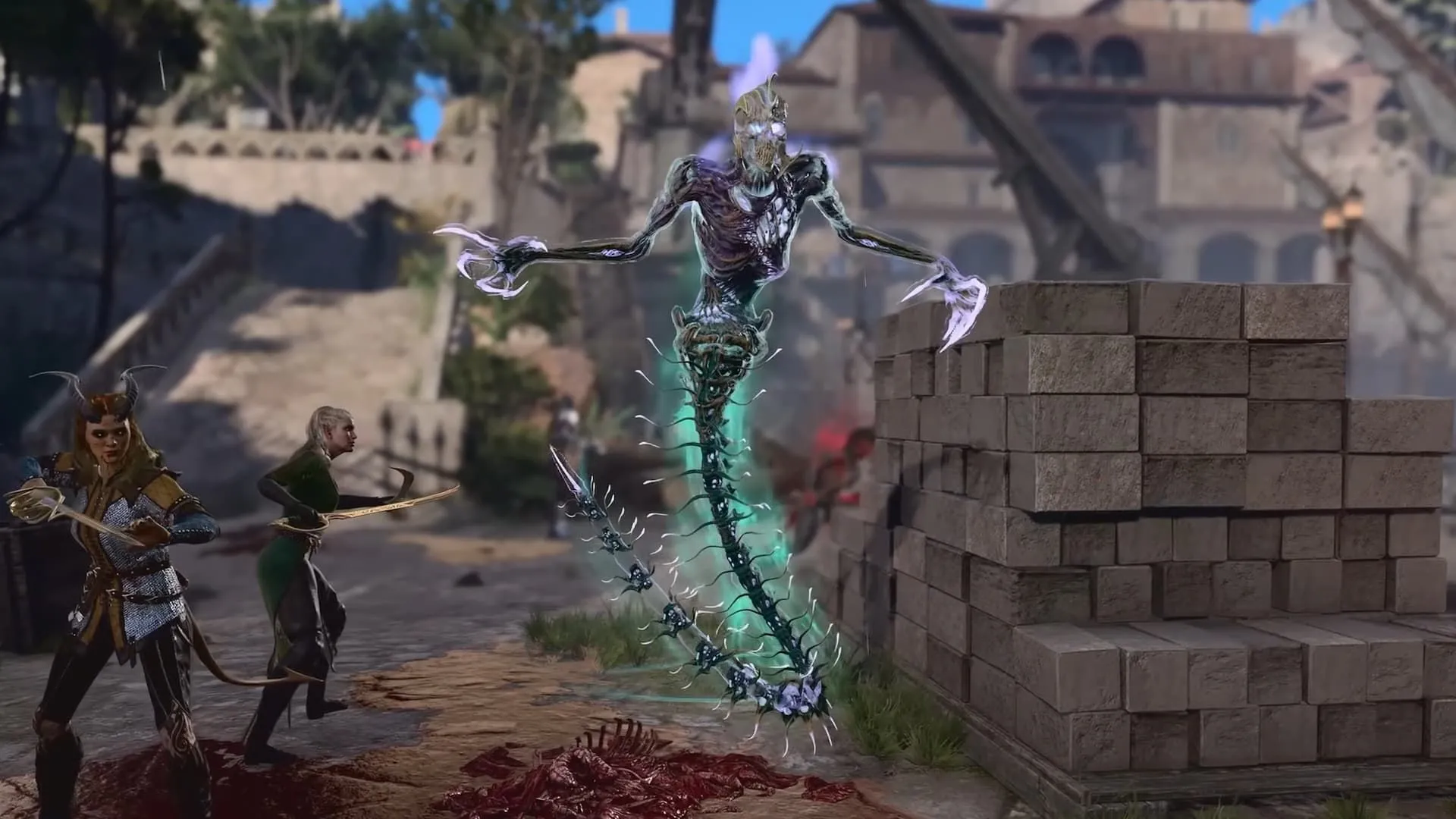Một nhân vật Warlock thuộc hệ Hexblade trong Baldur's Gate 3 đang sẵn sàng chiến đấu