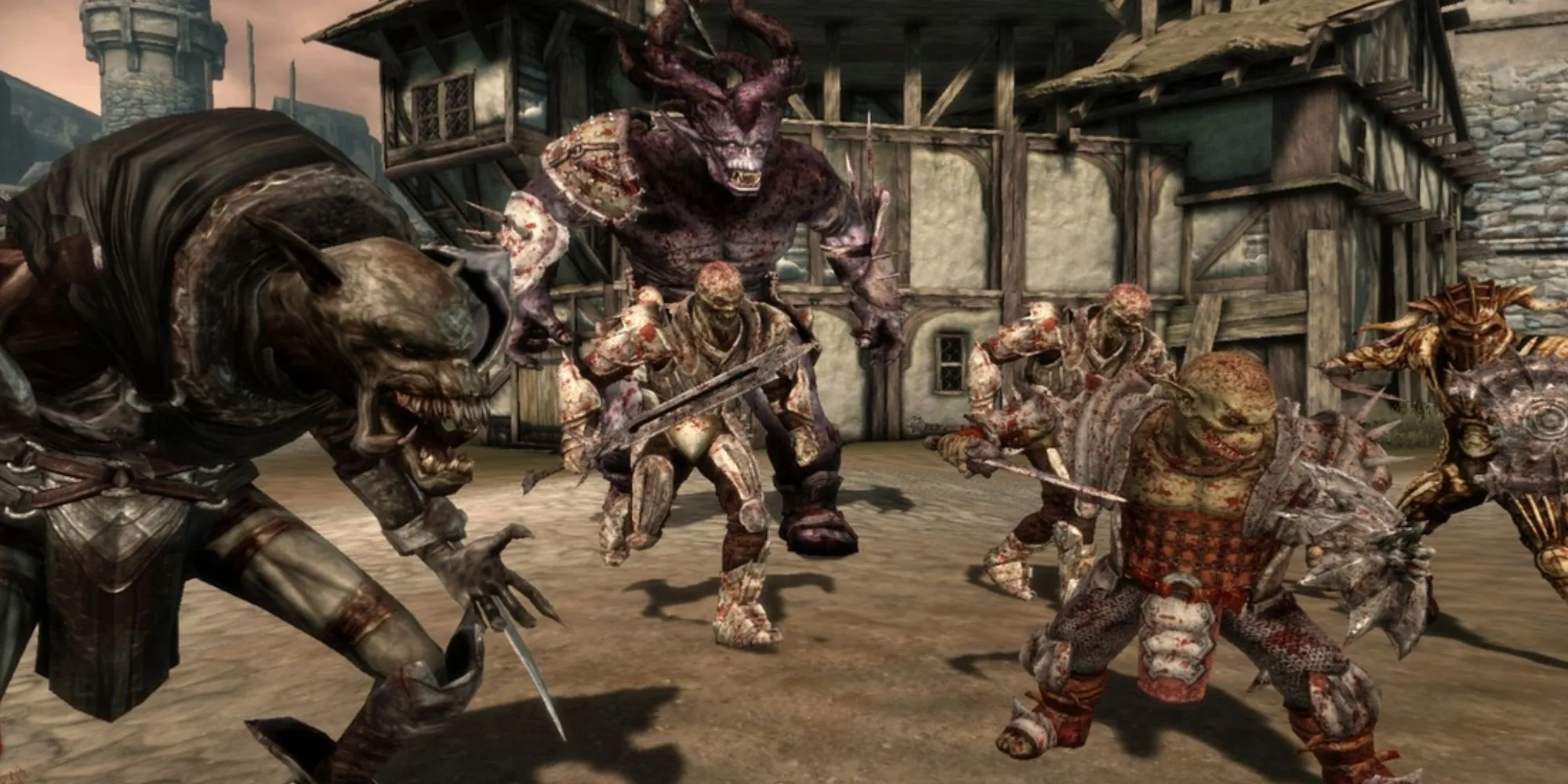Một nhóm Darkspawn hung hãn tấn công trong Dragon Age Origins